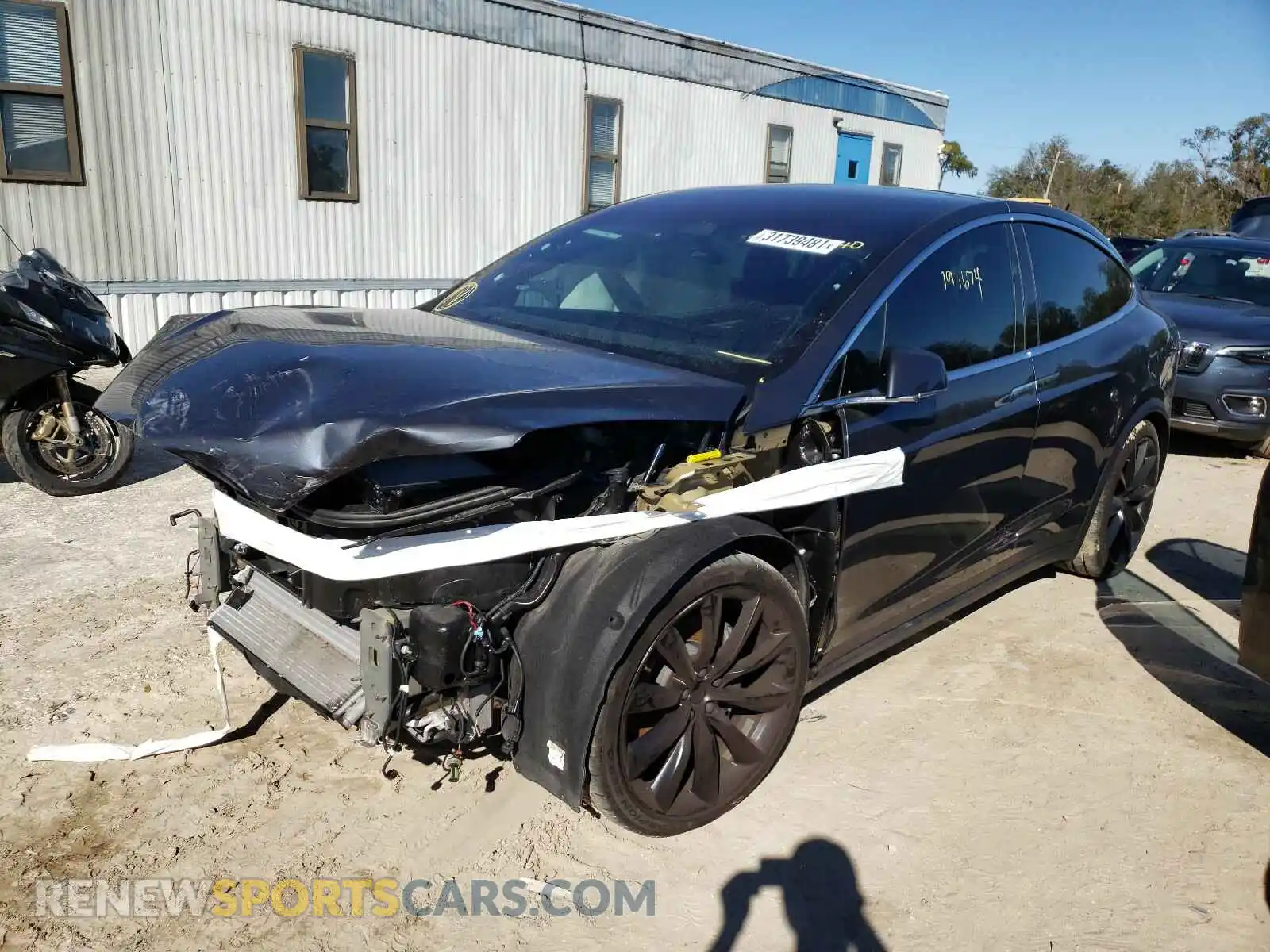 2 Photograph of a damaged car 5YJXCBE25KF192175 TESLA MODEL X 2019