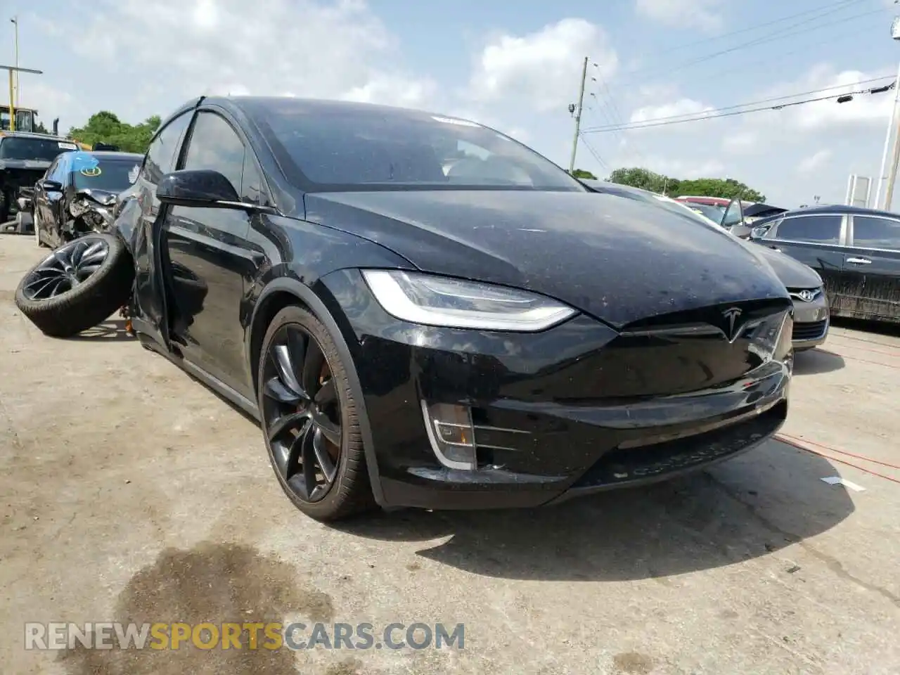 1 Photograph of a damaged car 5YJXCBE43LF261013 TESLA MODEL X 2020