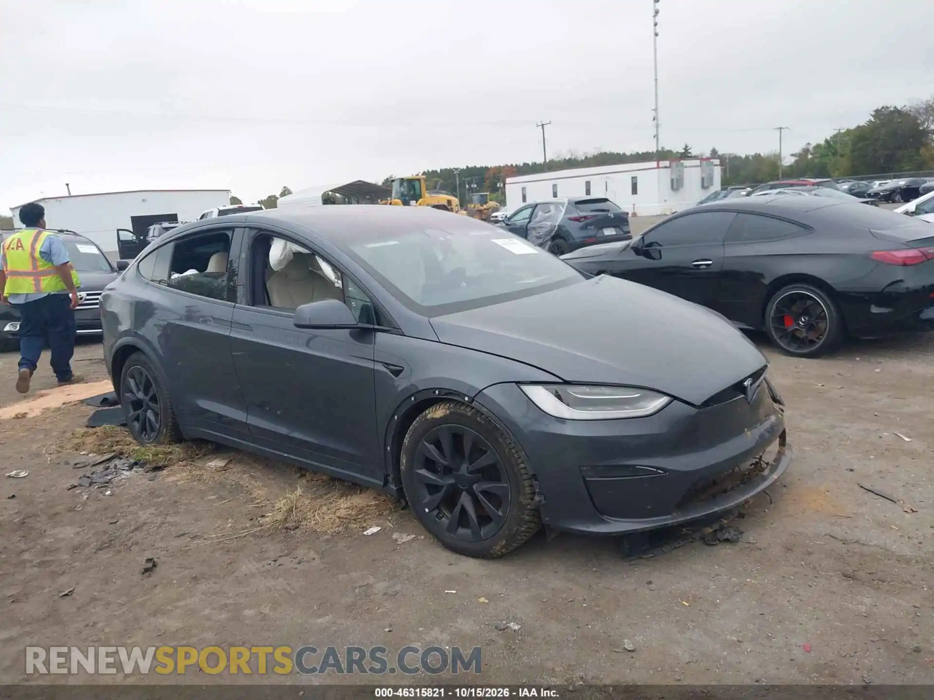 1 Photograph of a damaged car 7SAXCAE58NF345496 TESLA MODEL X 2022