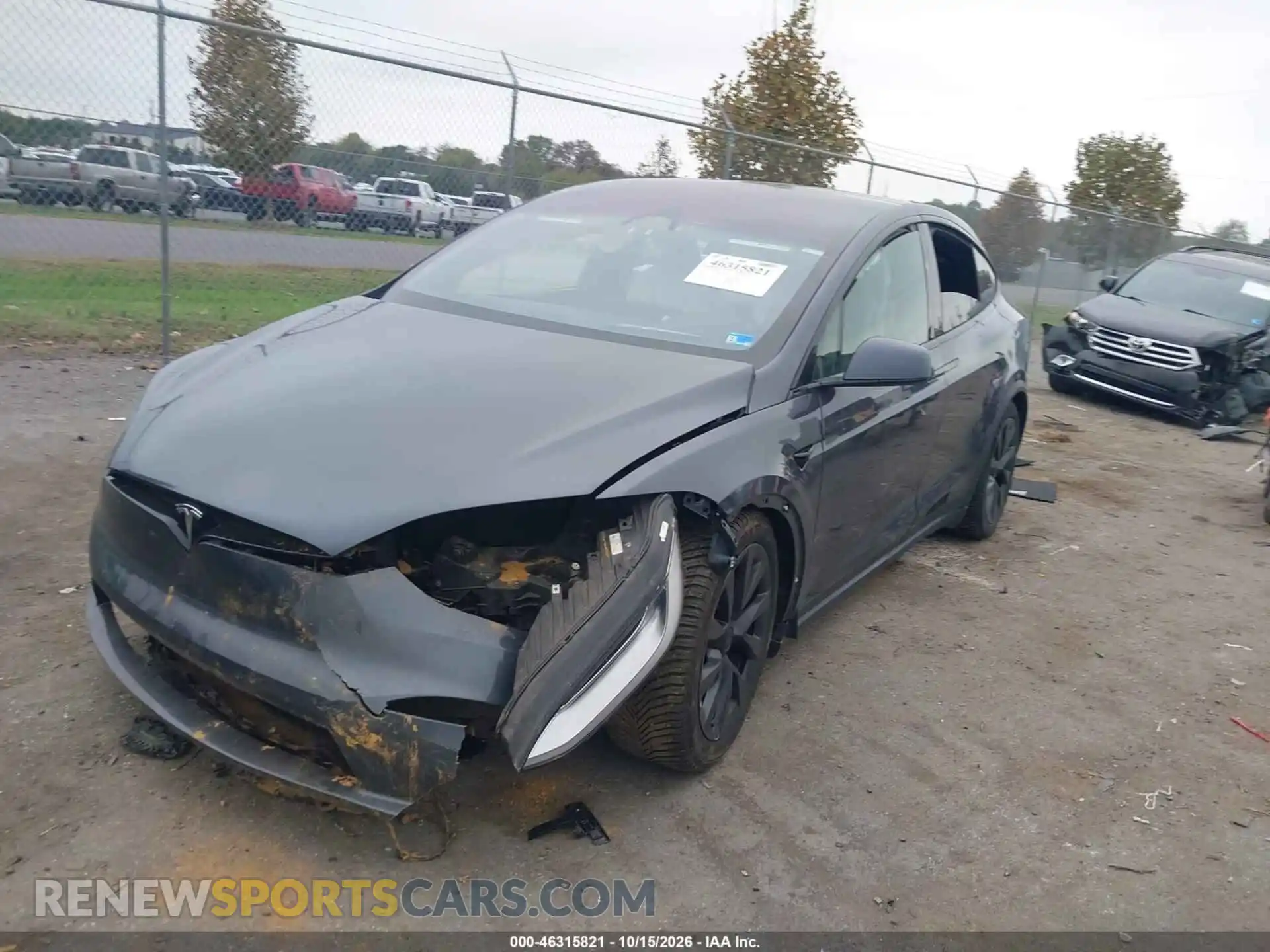 2 Photograph of a damaged car 7SAXCAE58NF345496 TESLA MODEL X 2022