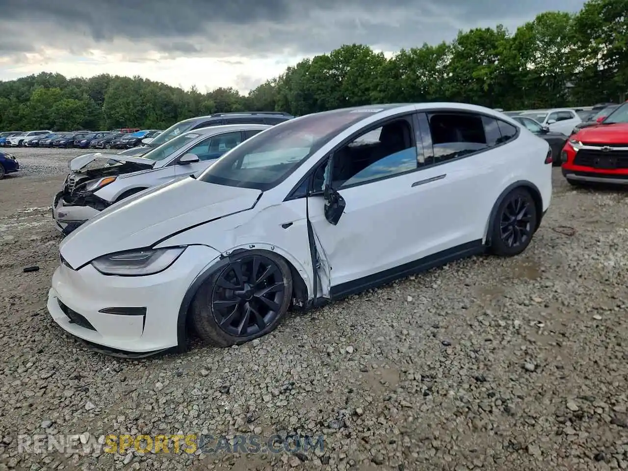 1 Фотография поврежденного автомобиля 7SAXCAE59NF356183 TESLA MODEL X 2022