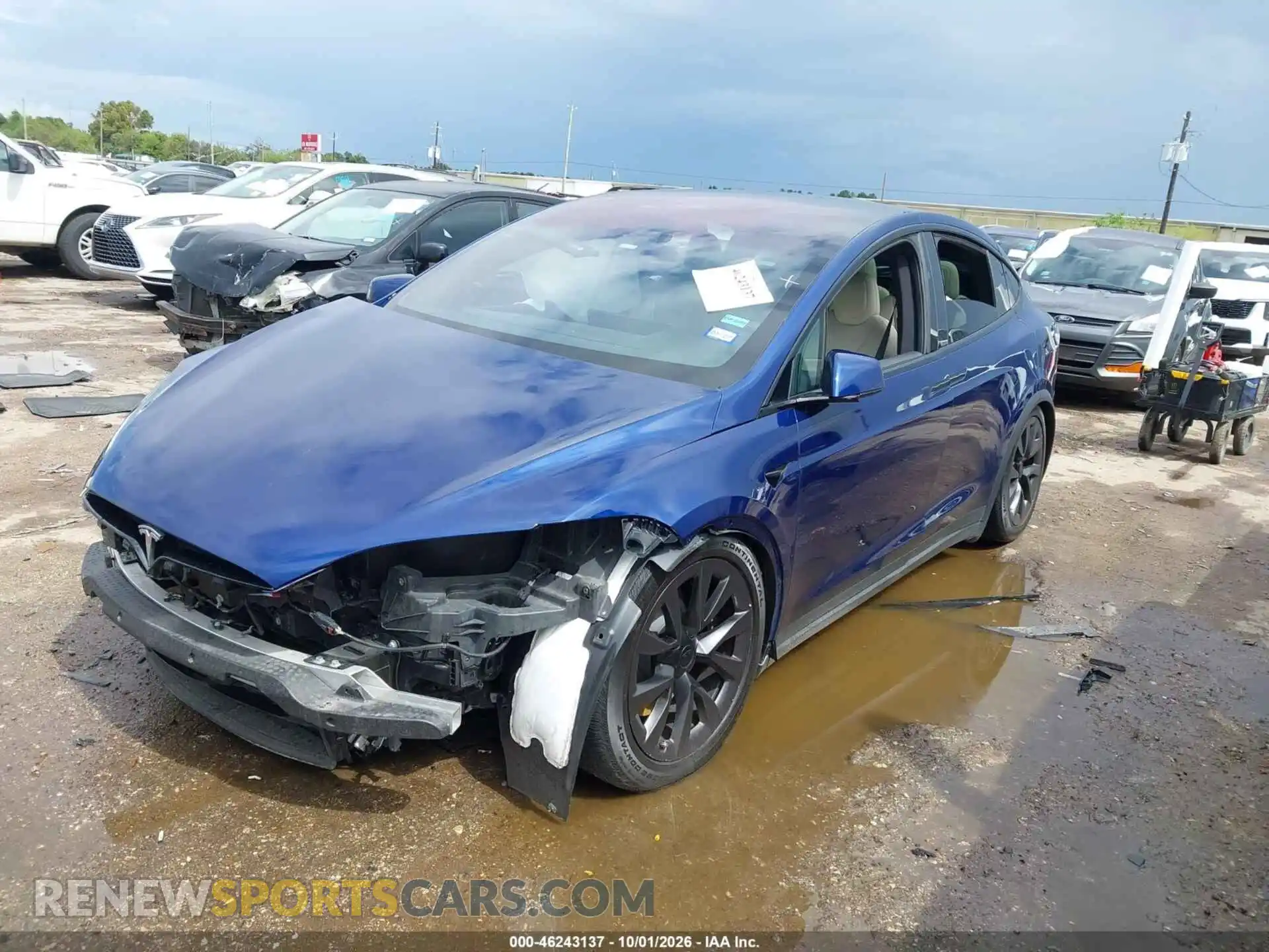 2 Фотография поврежденного автомобиля 7SAXCBE50NF328486 TESLA MODEL X 2022
