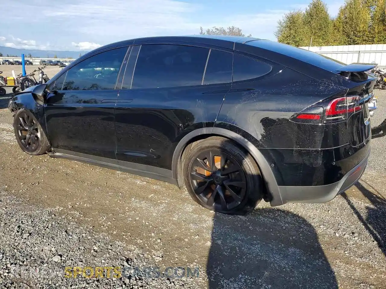 2 Photograph of a damaged car 7SAXCBE53NF335321 TESLA MODEL X 2022