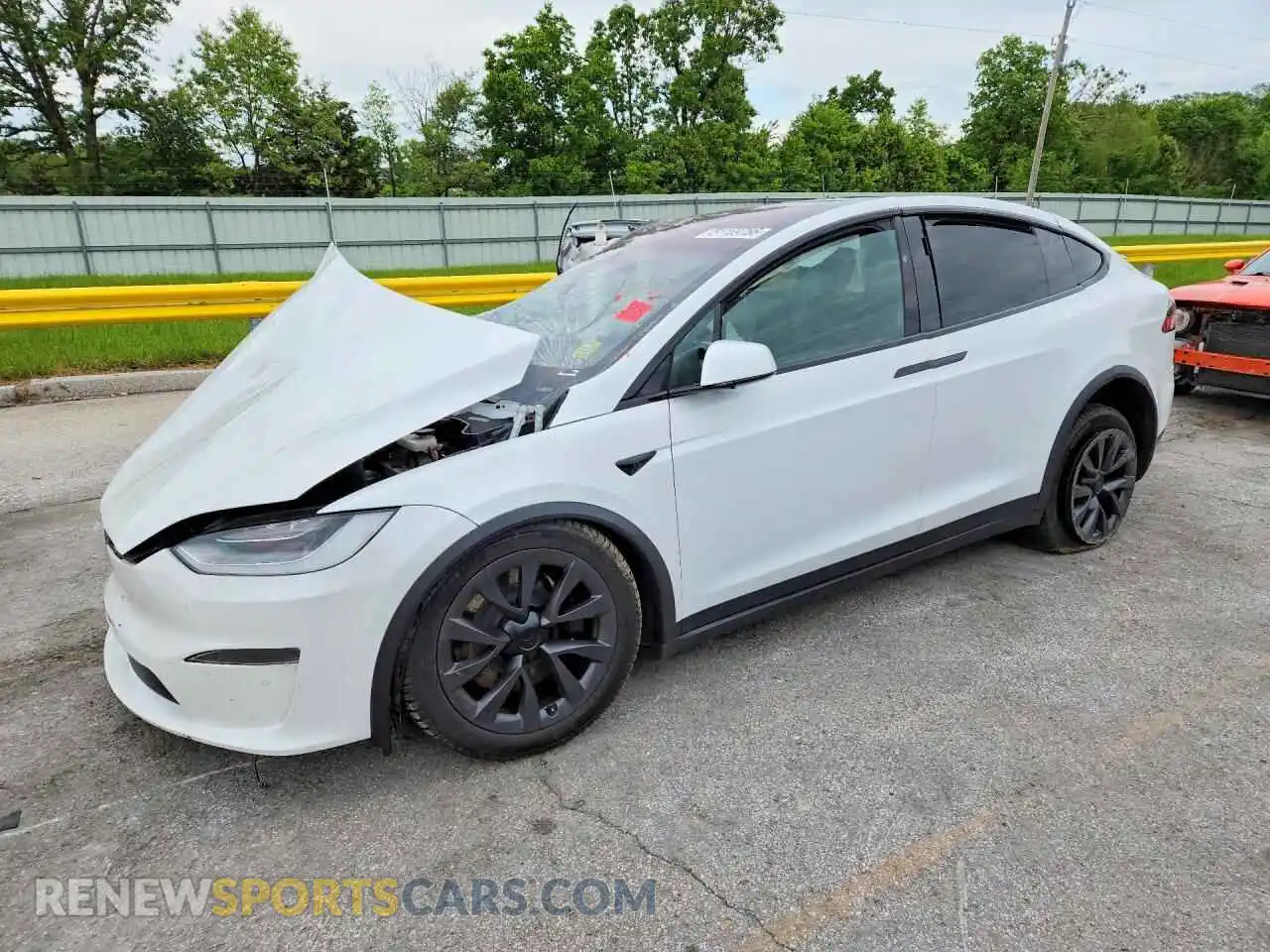 1 Photograph of a damaged car 7SAXCBE56NF332946 TESLA MODEL X 2022