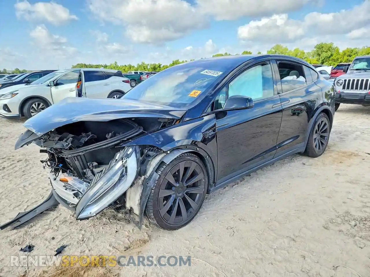 1 Photograph of a damaged car 7SAXCBE60NF350044 TESLA MODEL X 2022