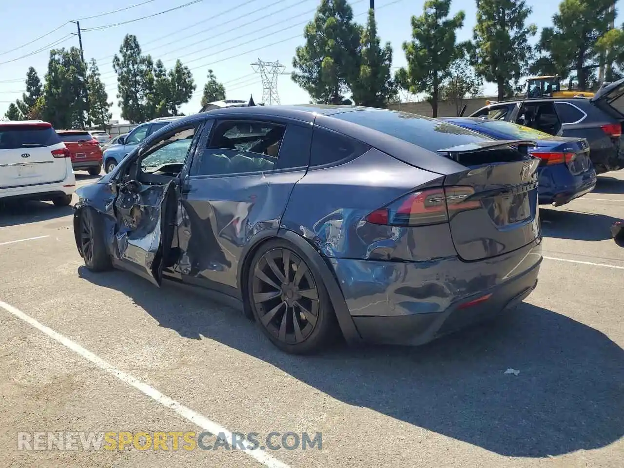 2 Photograph of a damaged car 7SAXCBE67NF330079 TESLA MODEL X 2022