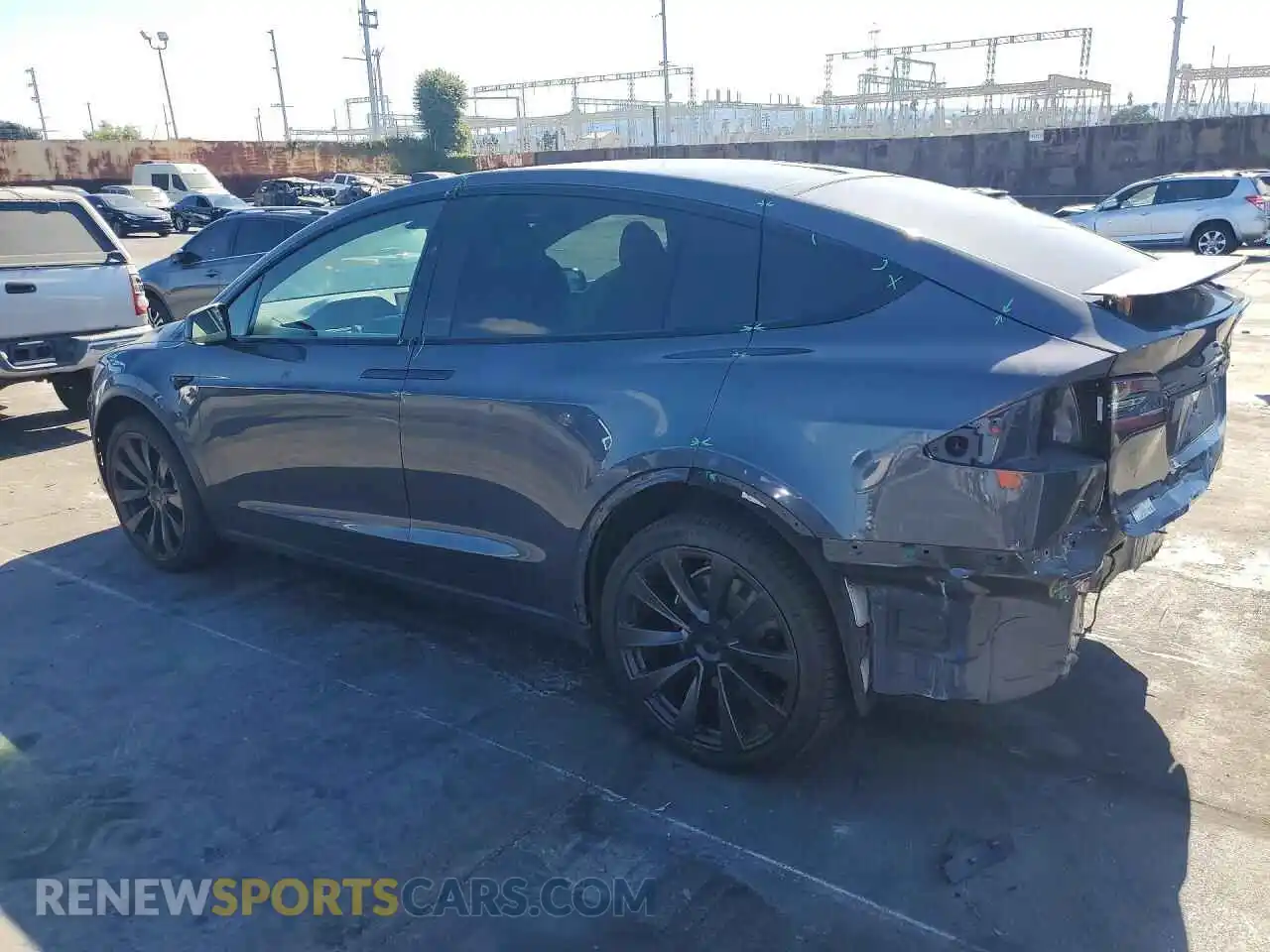 2 Photograph of a damaged car 7SAXCBE68NF329510 TESLA MODEL X 2022