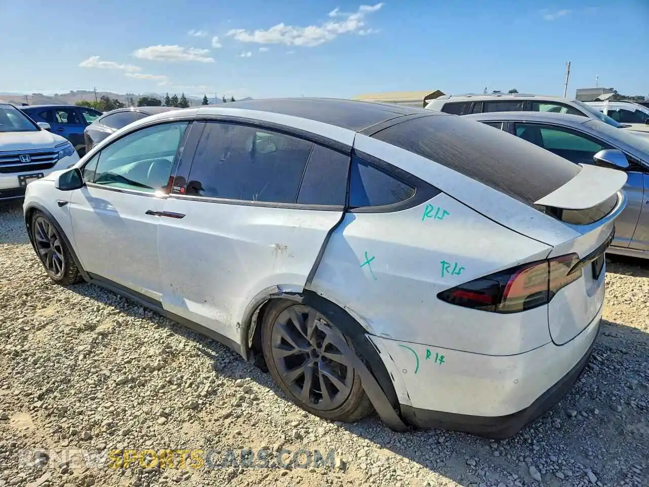 2 Photograph of a damaged car 7SAXCDE52NF351358 TESLA MODEL X 2022