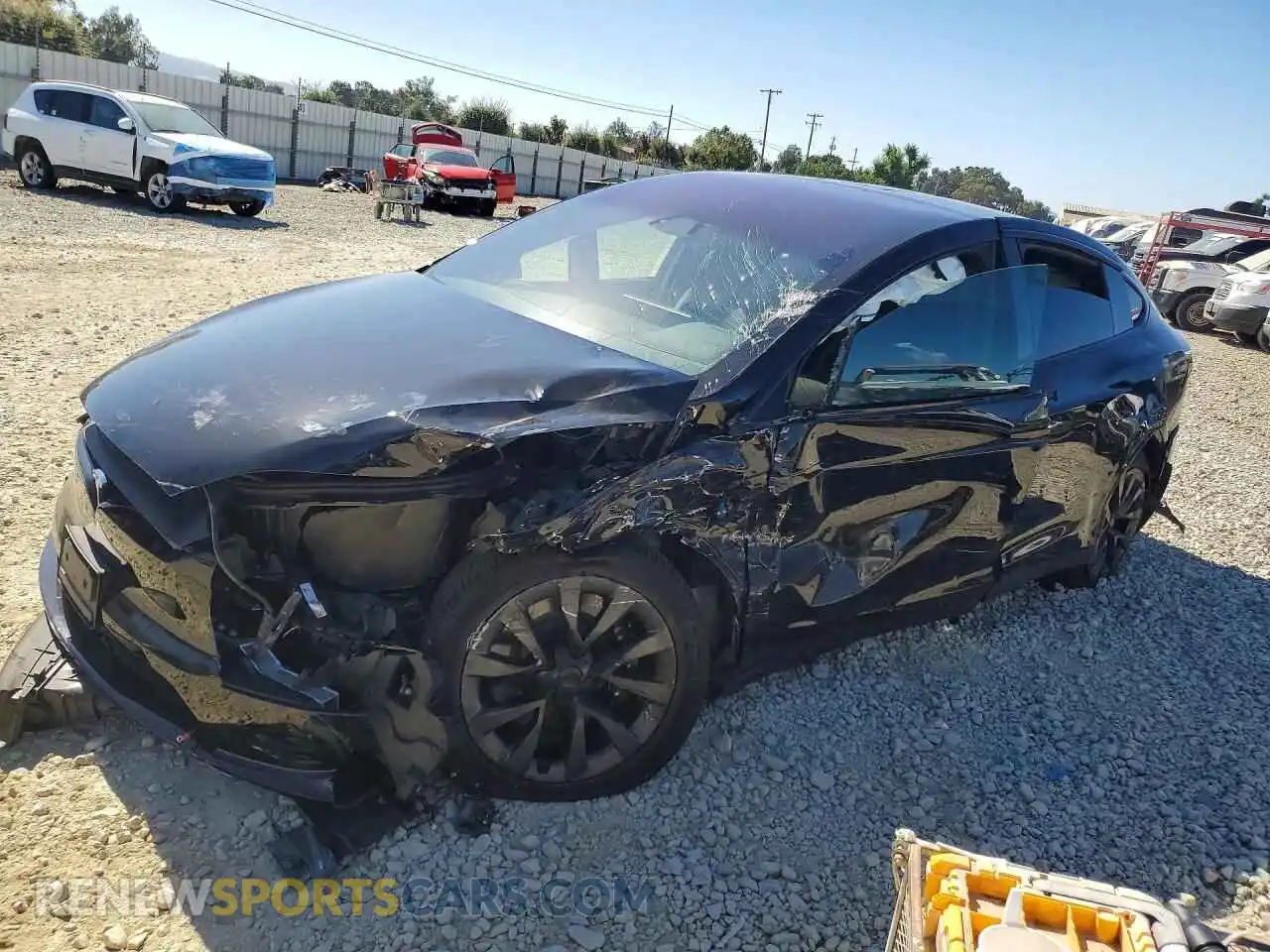1 Photograph of a damaged car 7SAXCAE53PF386380 TESLA MODEL X 2023