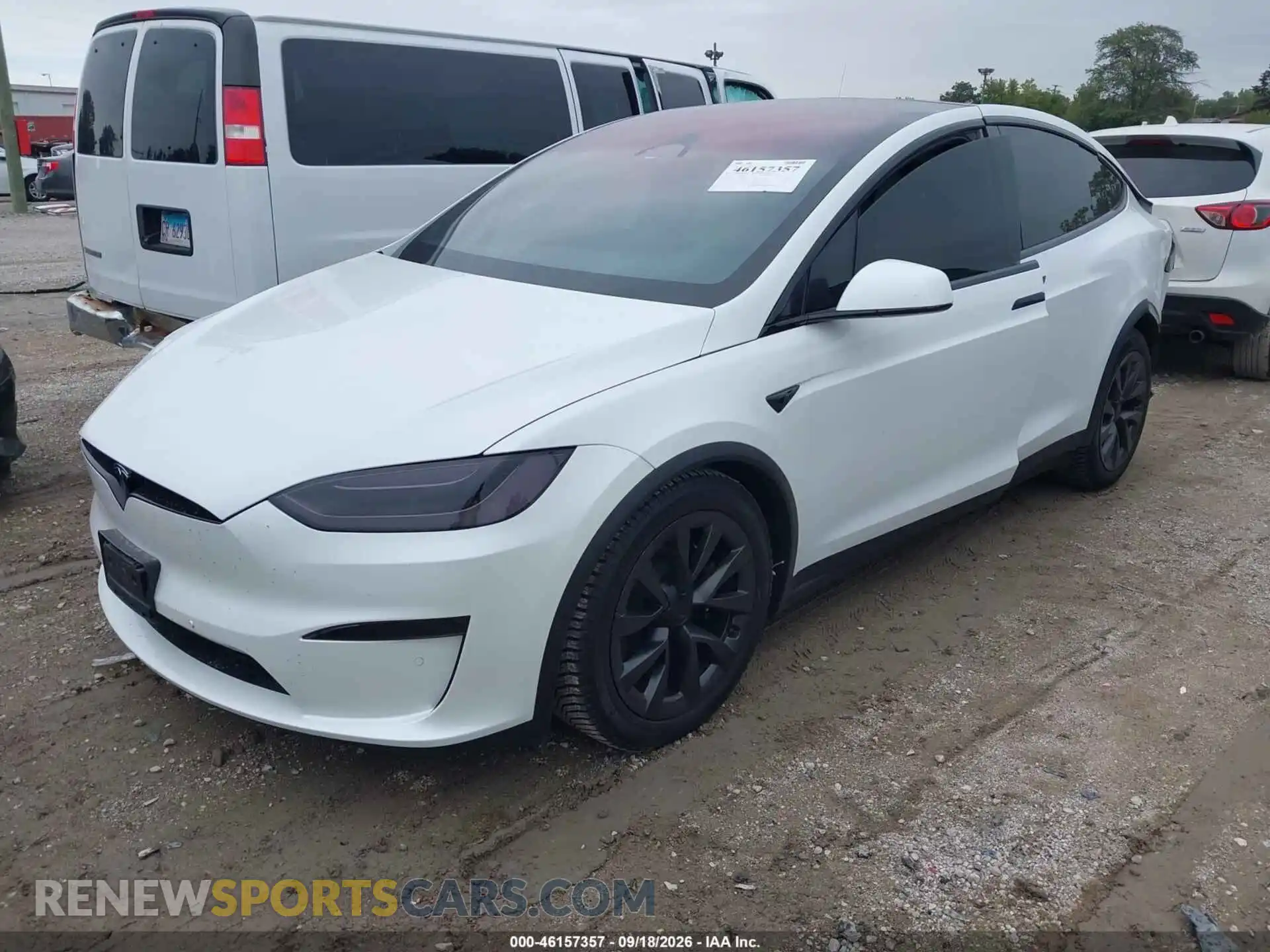 2 fotografías del automóvil dañado 7SAXCBE50PF368781 TESLA MODEL X 2023