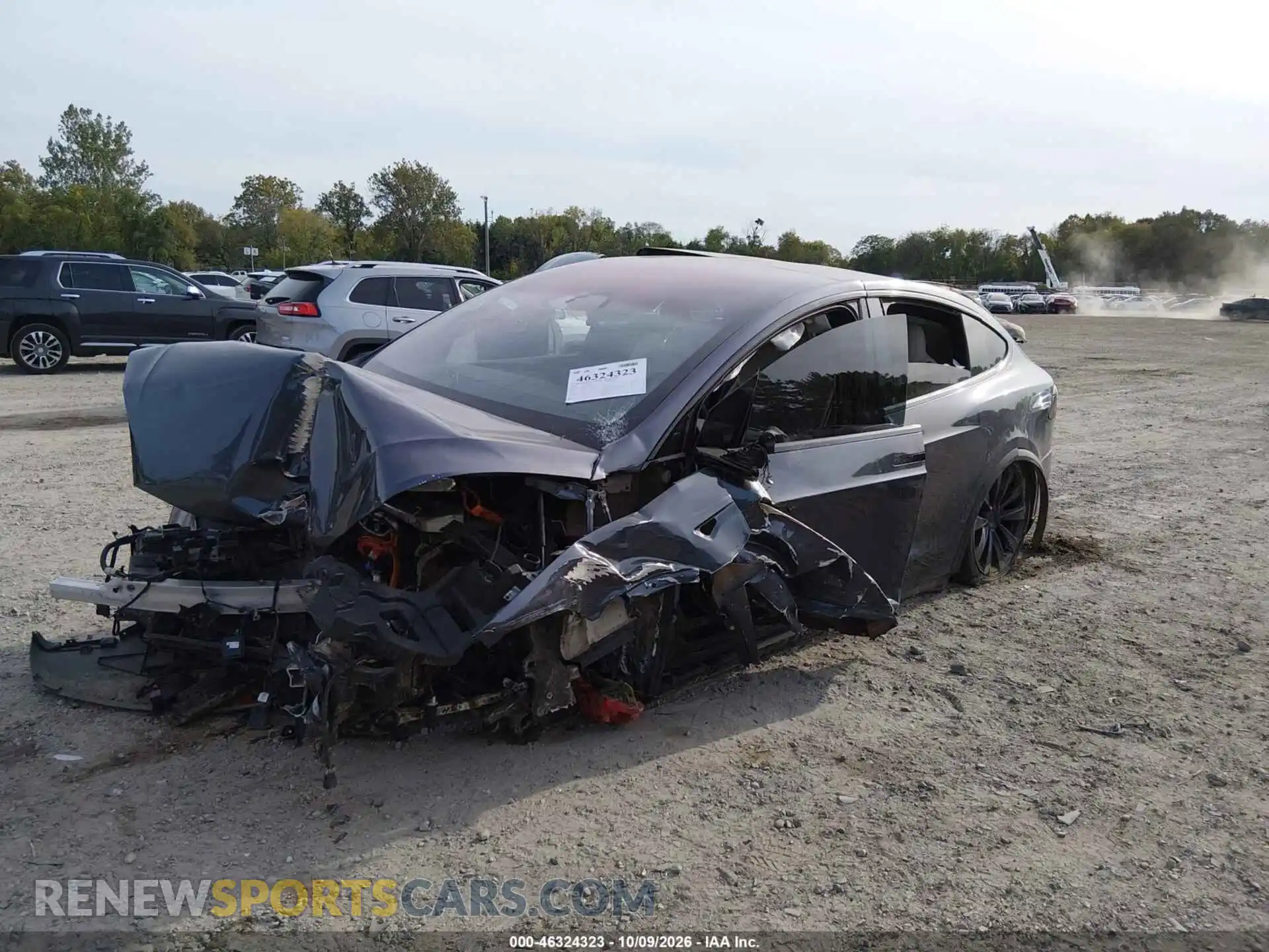 2 fotografías del automóvil dañado 7SAXCBE6XPF408700 TESLA MODEL X 2023
