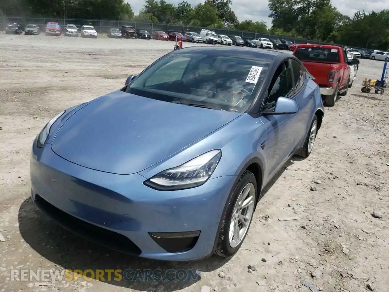 2 Photograph of a damaged car 5YJYGDEE0LF006431 TESLA MODEL Y 2020