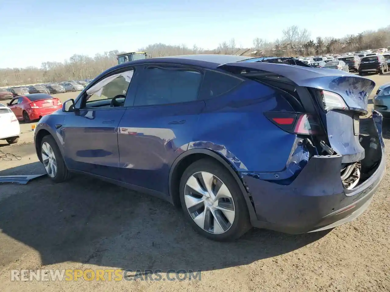 2 Photograph of a damaged car 5YJYGDEE0LF009331 TESLA MODEL Y 2020