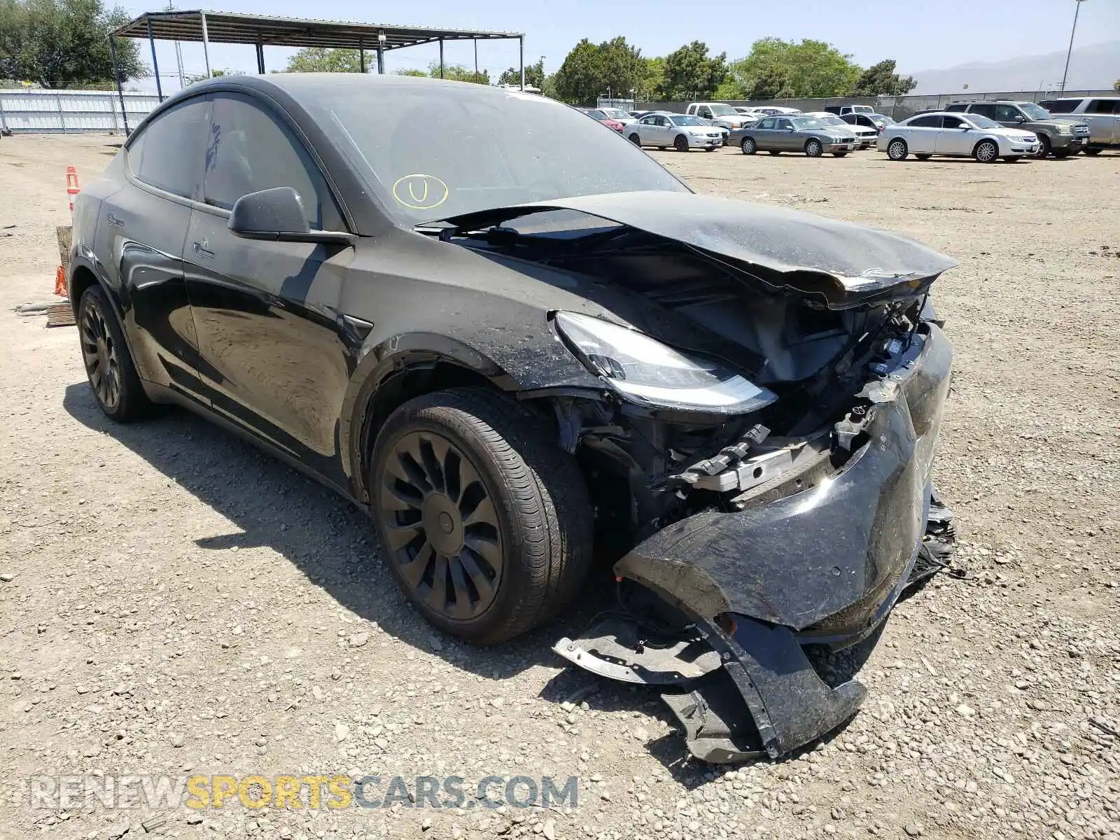 1 Photograph of a damaged car 5YJYGDEE0LF017736 TESLA MODEL Y 2020