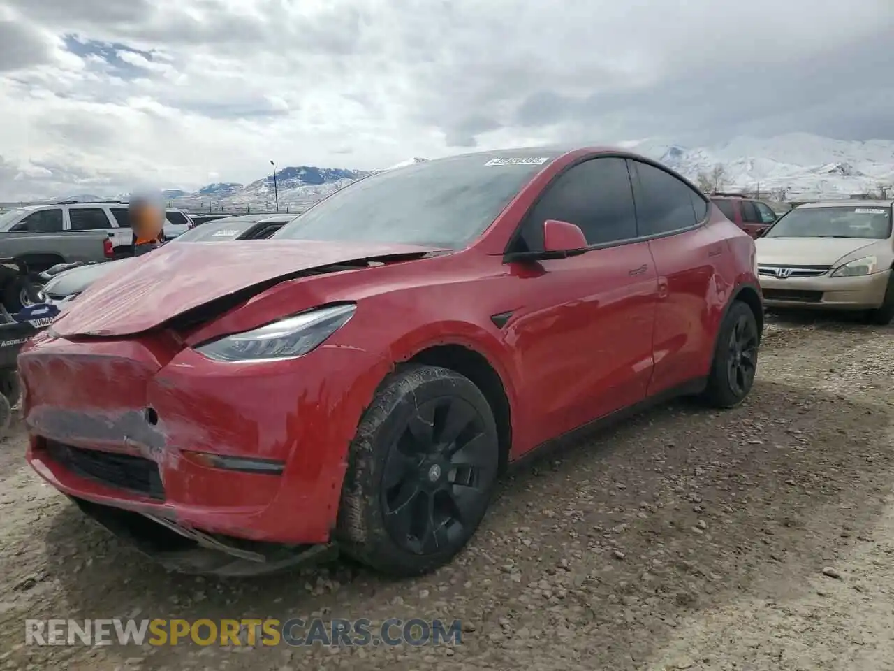 1 Photograph of a damaged car 5YJYGDEE1LF009967 TESLA MODEL Y 2020