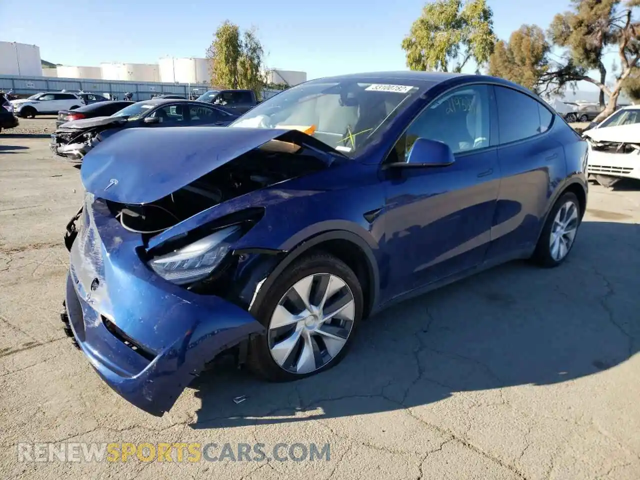 2 Photograph of a damaged car 5YJYGDEE1LF010388 TESLA MODEL Y 2020