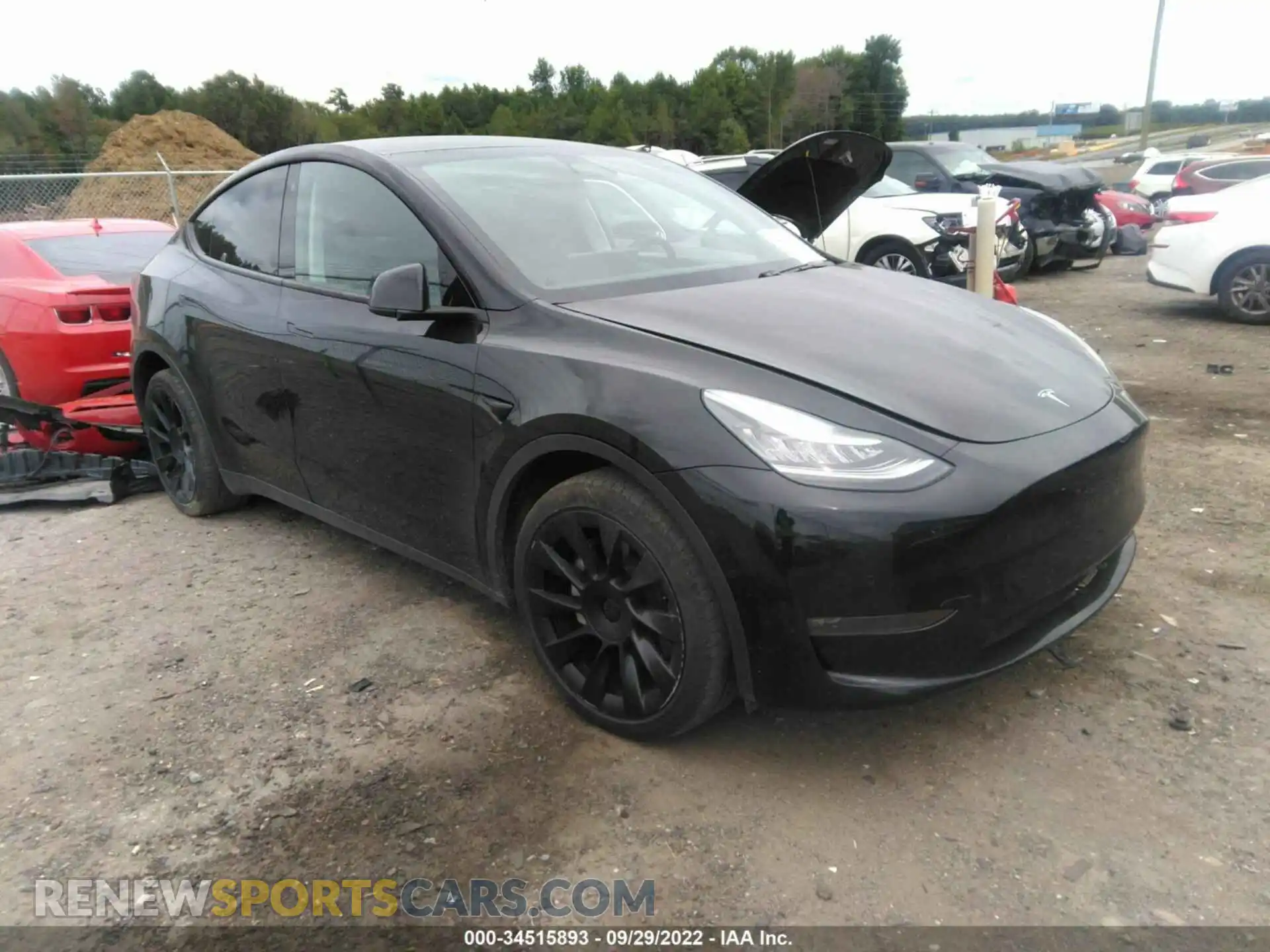 1 Photograph of a damaged car 5YJYGDEE1LF040698 TESLA MODEL Y 2020