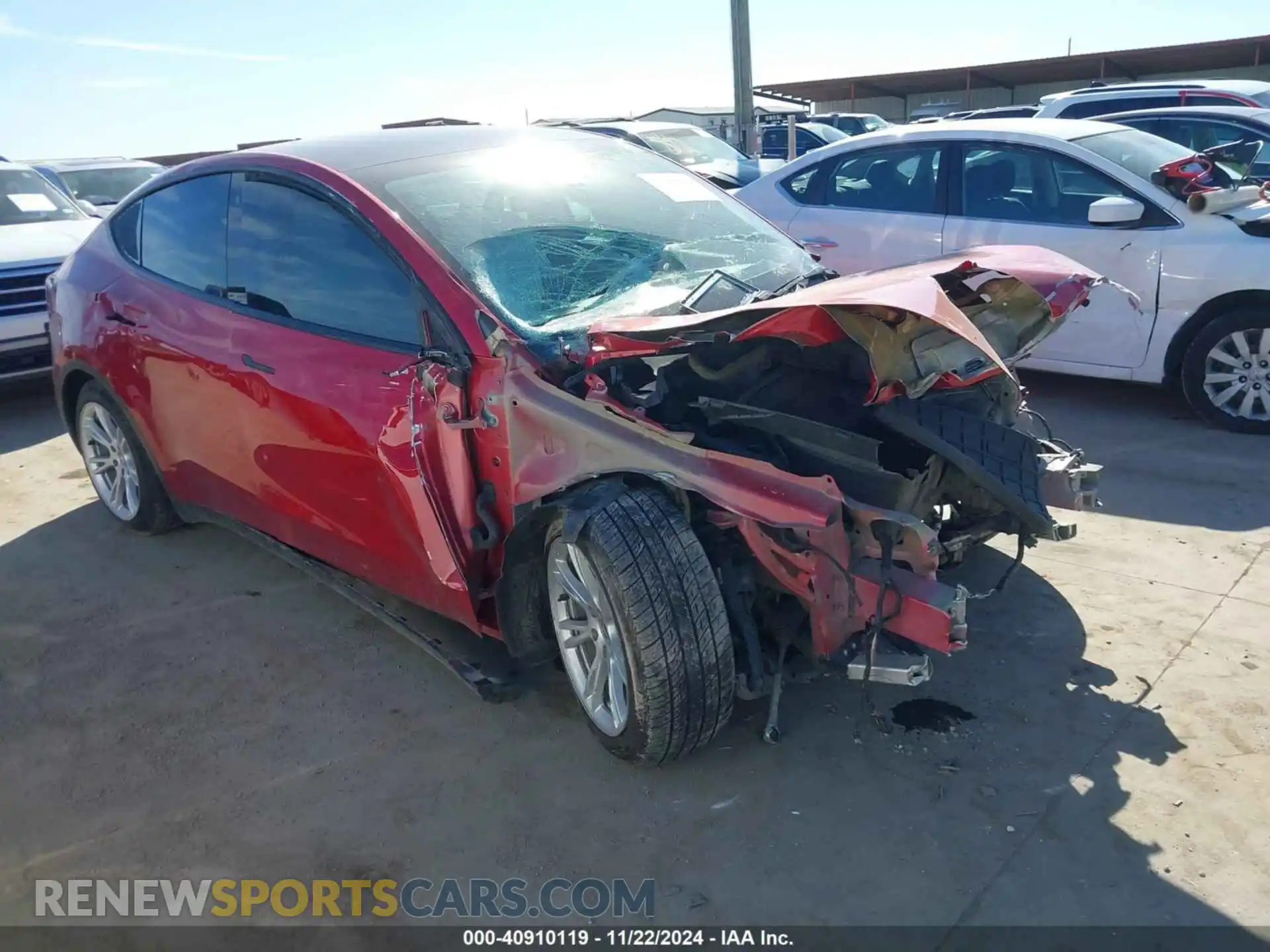 1 Photograph of a damaged car 5YJYGDEE1LF049708 TESLA MODEL Y 2020
