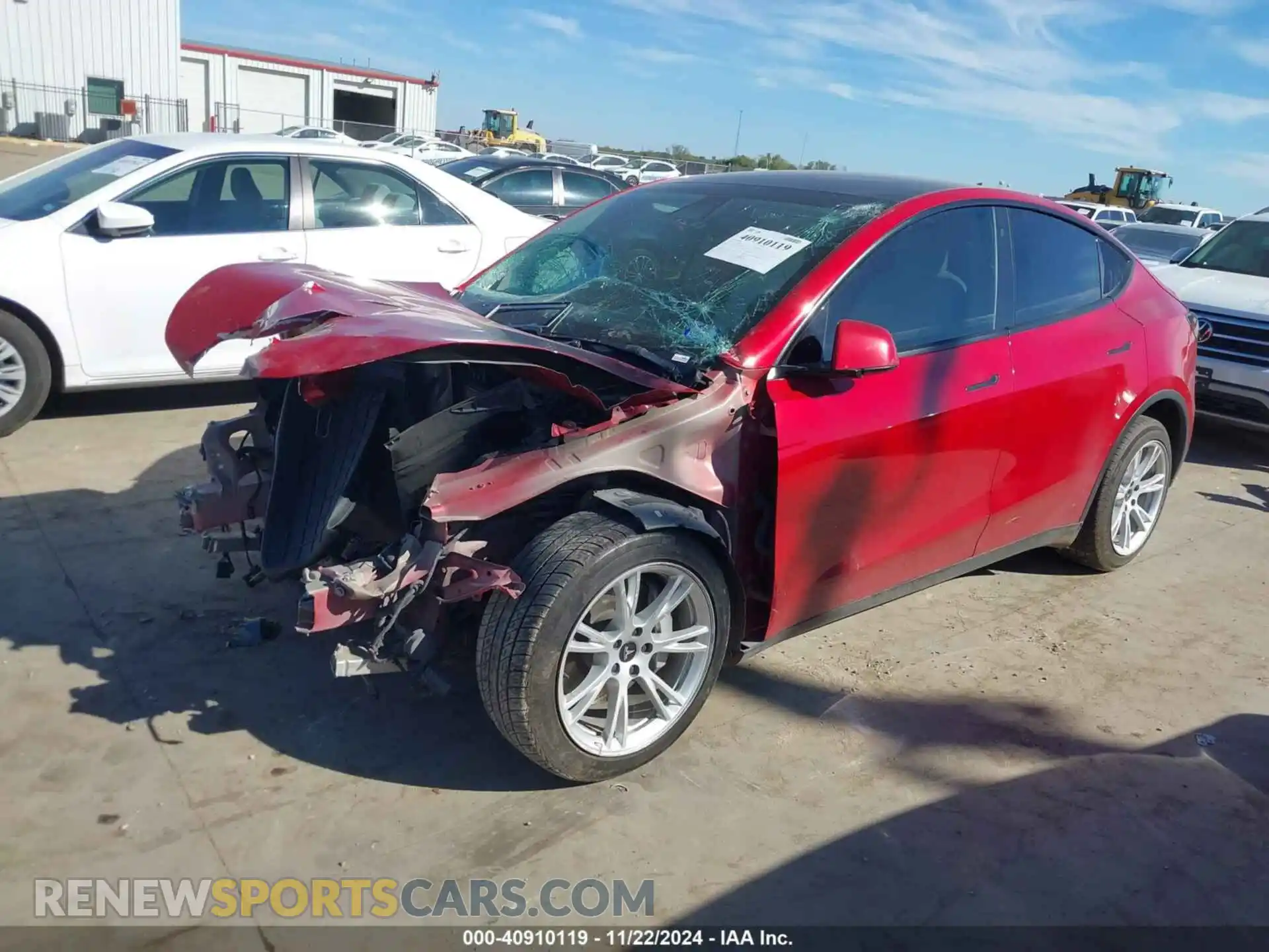2 Photograph of a damaged car 5YJYGDEE1LF049708 TESLA MODEL Y 2020