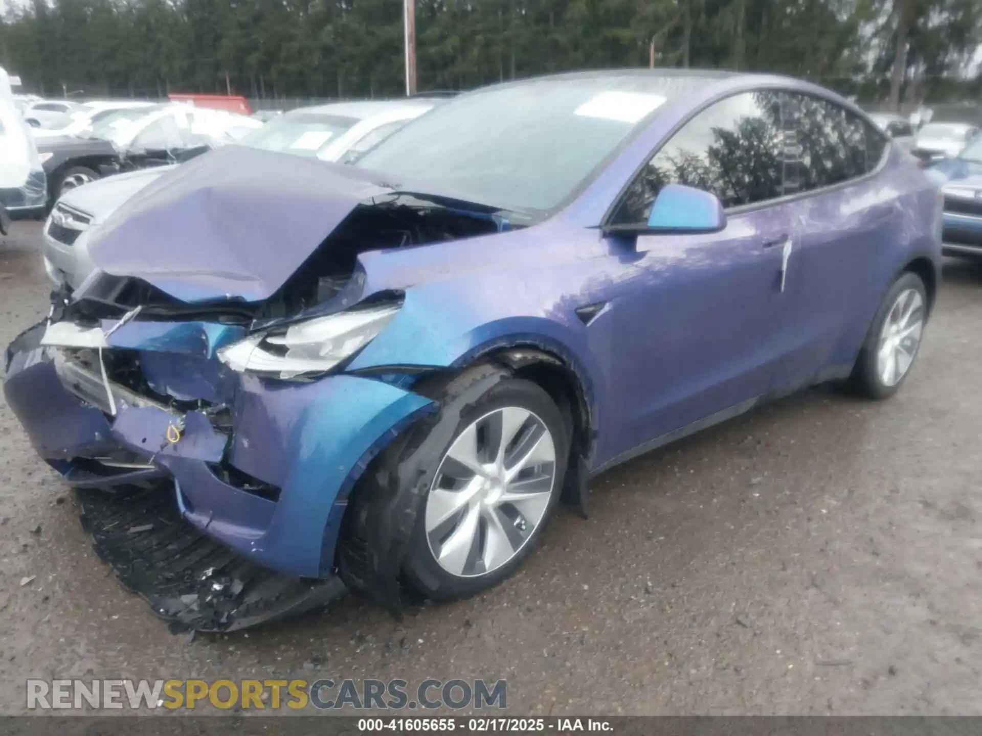 2 fotografías del automóvil dañado 5YJYGDEE1LF055802 TESLA MODEL Y 2020