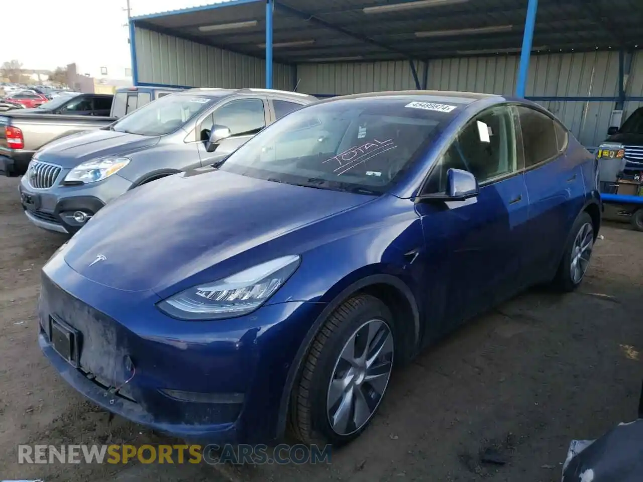 1 Photograph of a damaged car 5YJYGDEE2LF010254 TESLA MODEL Y 2020