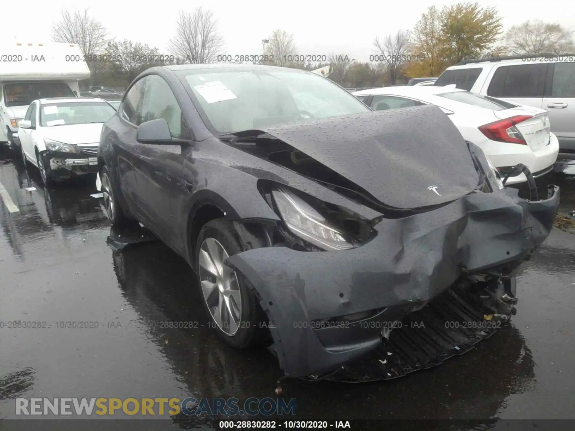 1 Photograph of a damaged car 5YJYGDEE2LF037745 TESLA MODEL Y 2020