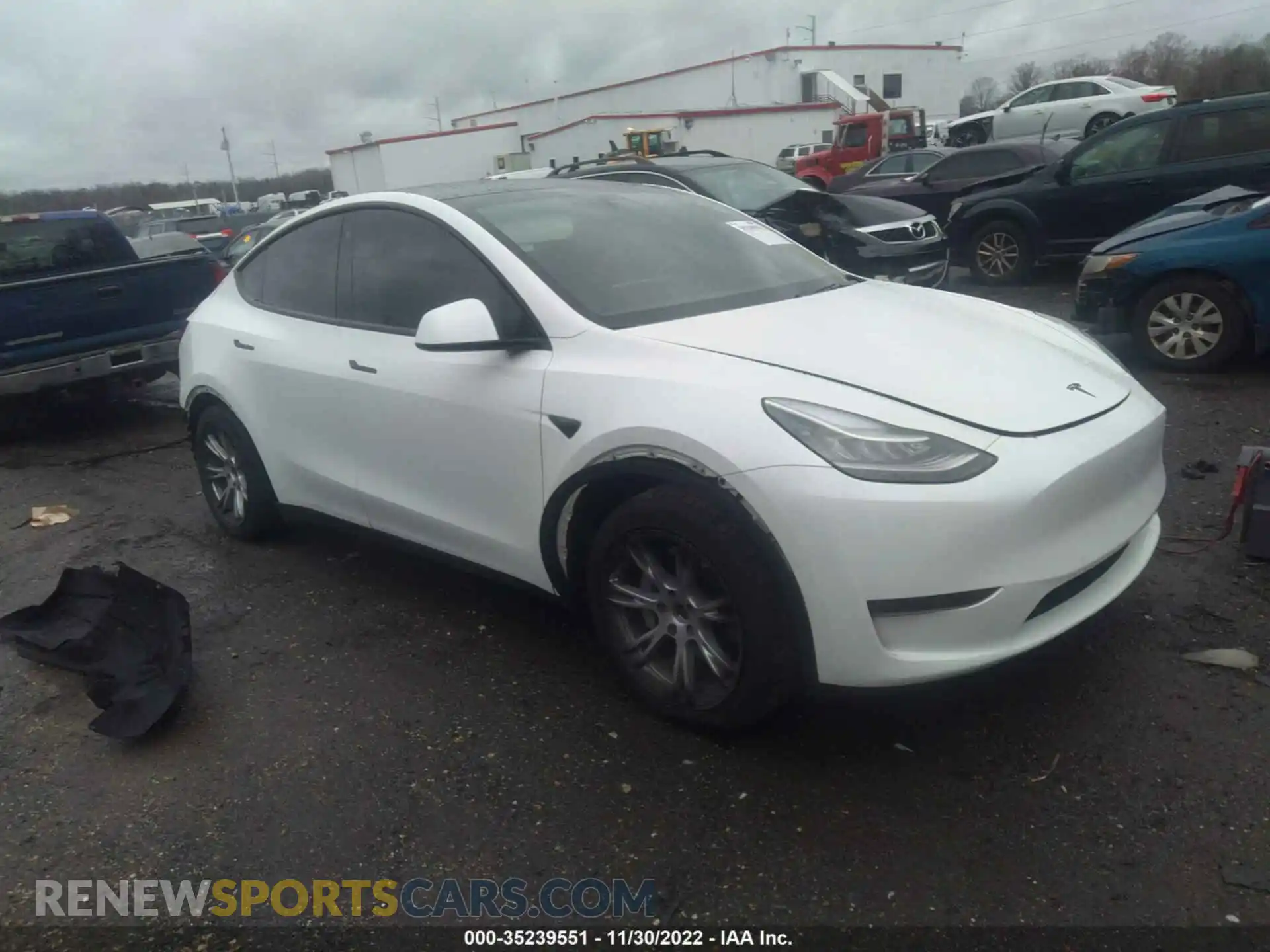 1 Photograph of a damaged car 5YJYGDEE2LF048180 TESLA MODEL Y 2020