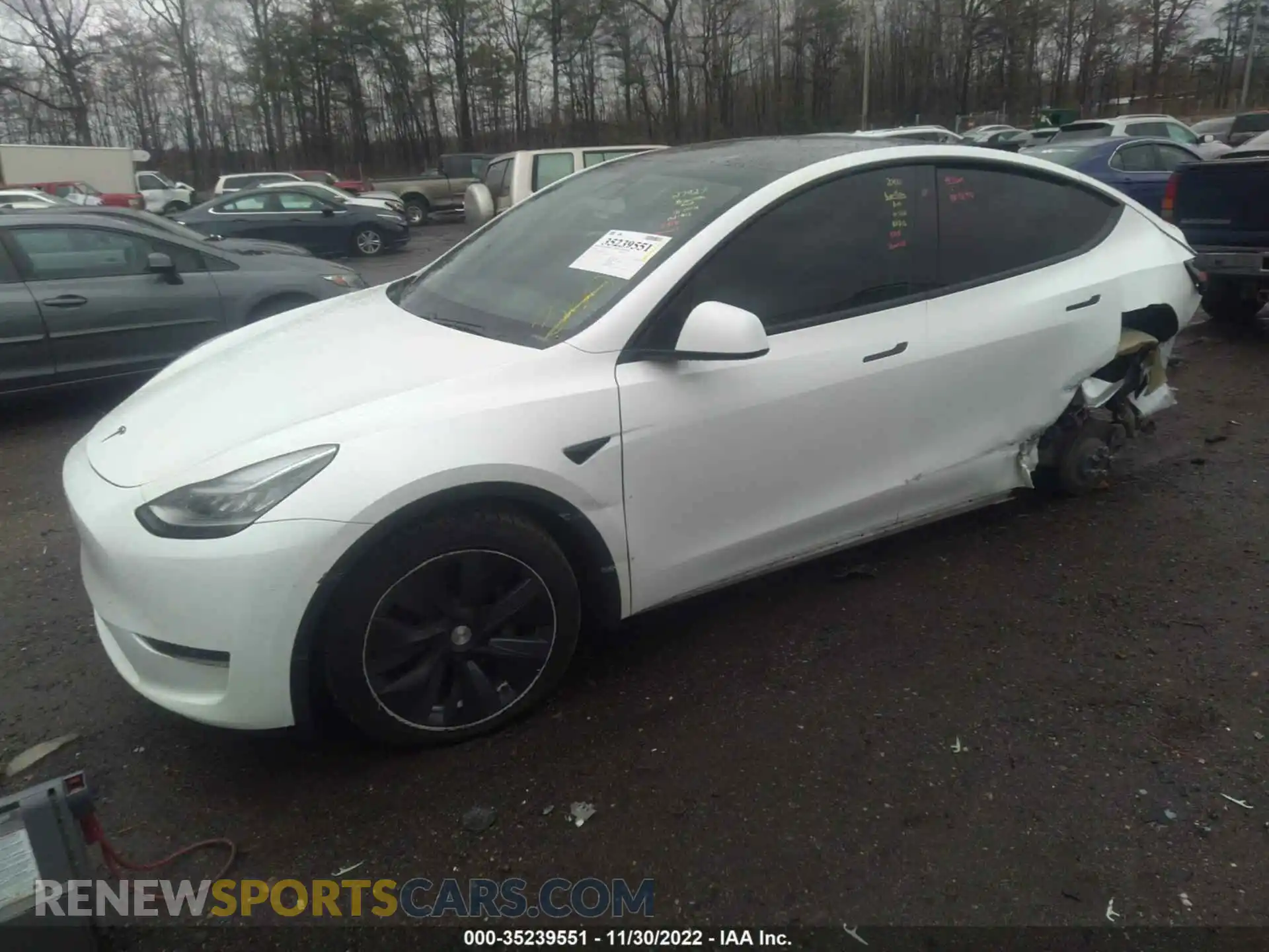 2 Photograph of a damaged car 5YJYGDEE2LF048180 TESLA MODEL Y 2020