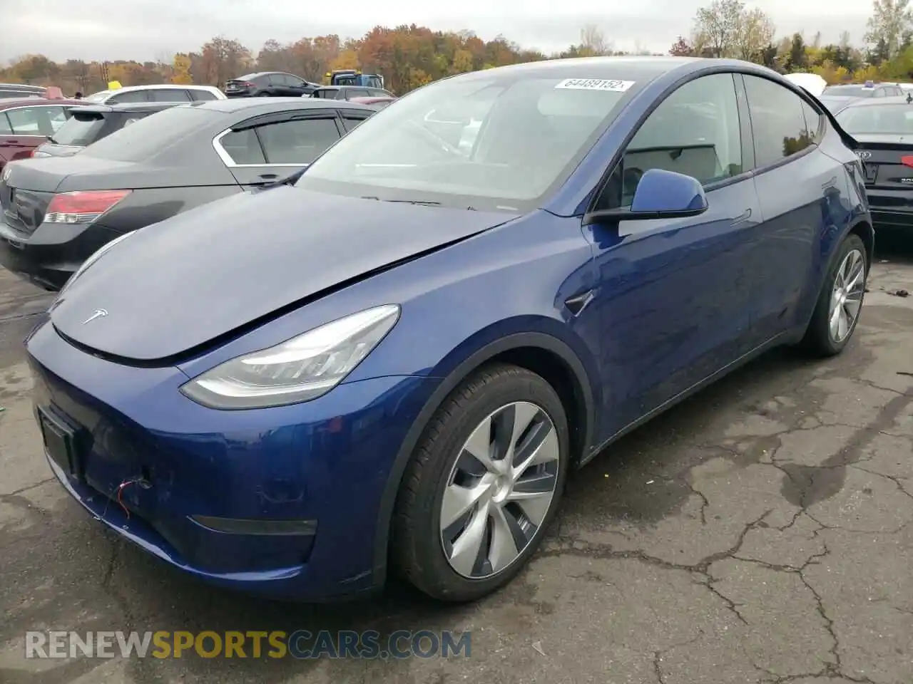 2 Photograph of a damaged car 5YJYGDEE3LF045255 TESLA MODEL Y 2020
