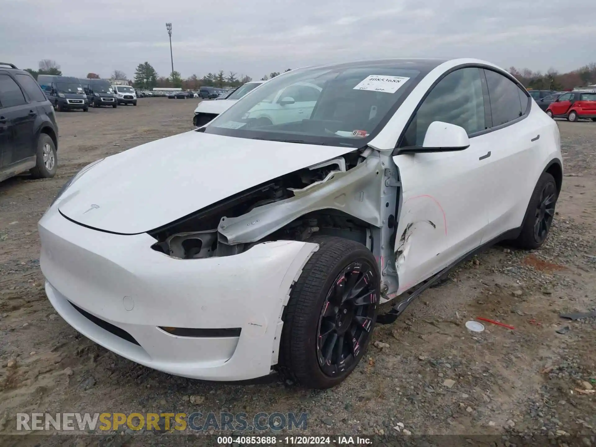 2 Photograph of a damaged car 5YJYGDEE3LF049077 TESLA MODEL Y 2020