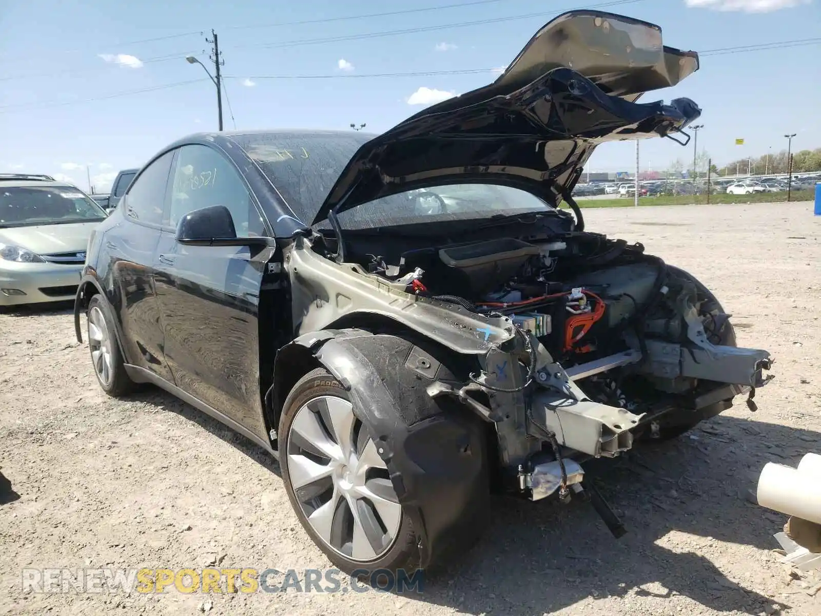 1 Photograph of a damaged car 5YJYGDEE4LF026875 TESLA MODEL Y 2020
