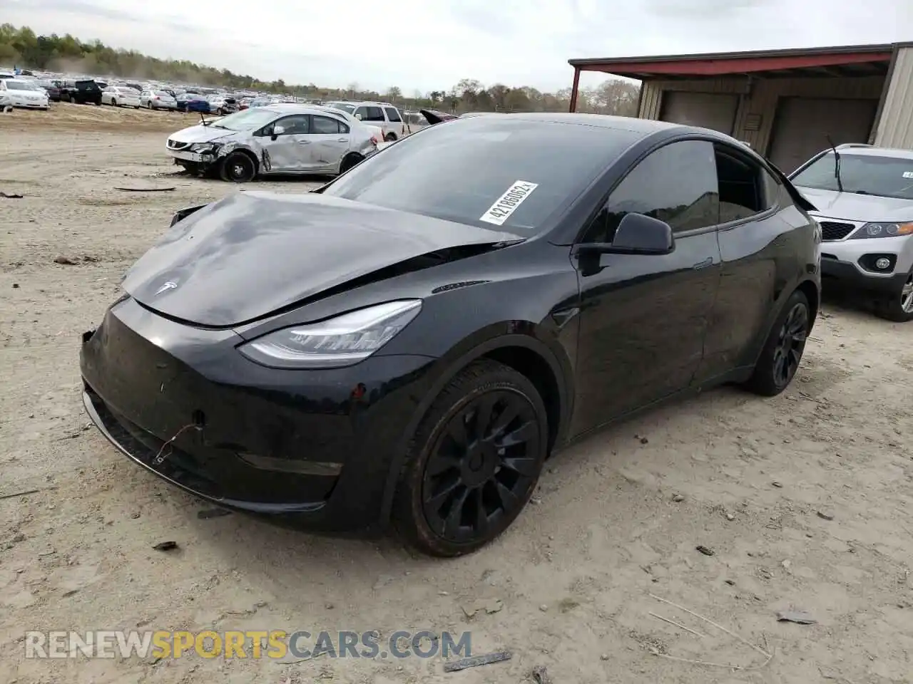 2 Photograph of a damaged car 5YJYGDEE4LF048391 TESLA MODEL Y 2020