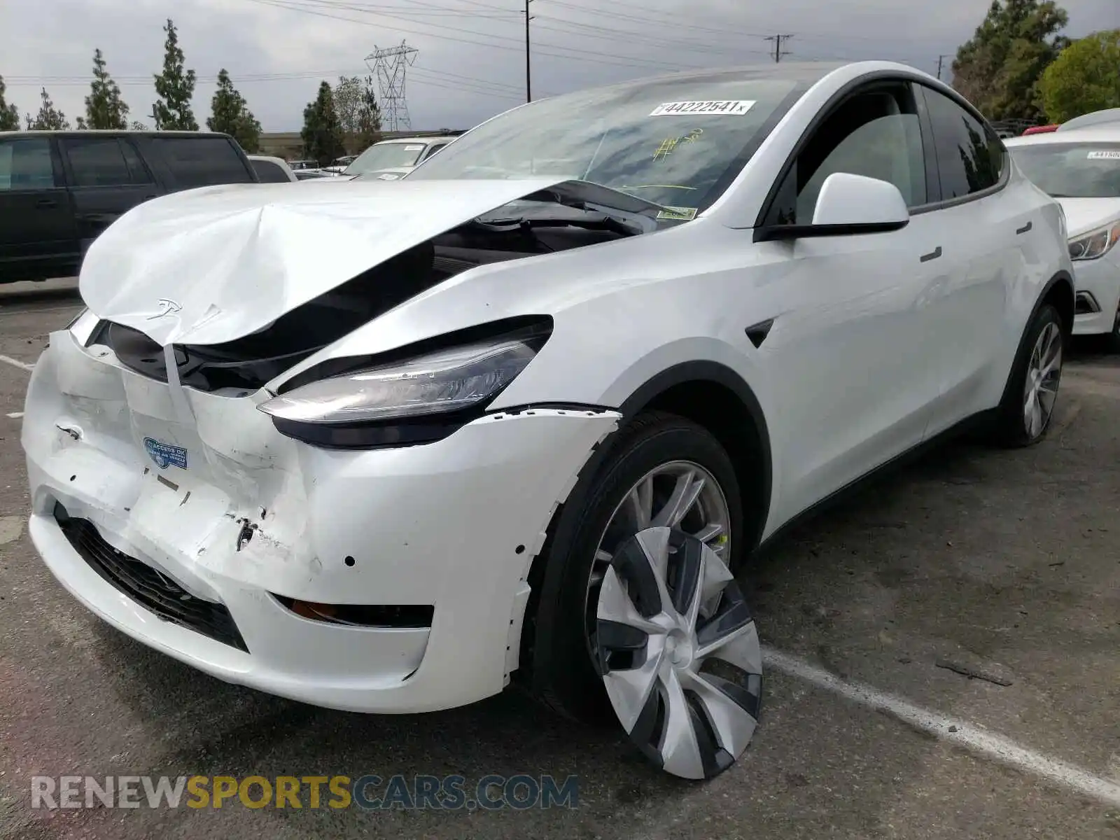 2 Photograph of a damaged car 5YJYGDEE4LF054689 TESLA MODEL Y 2020