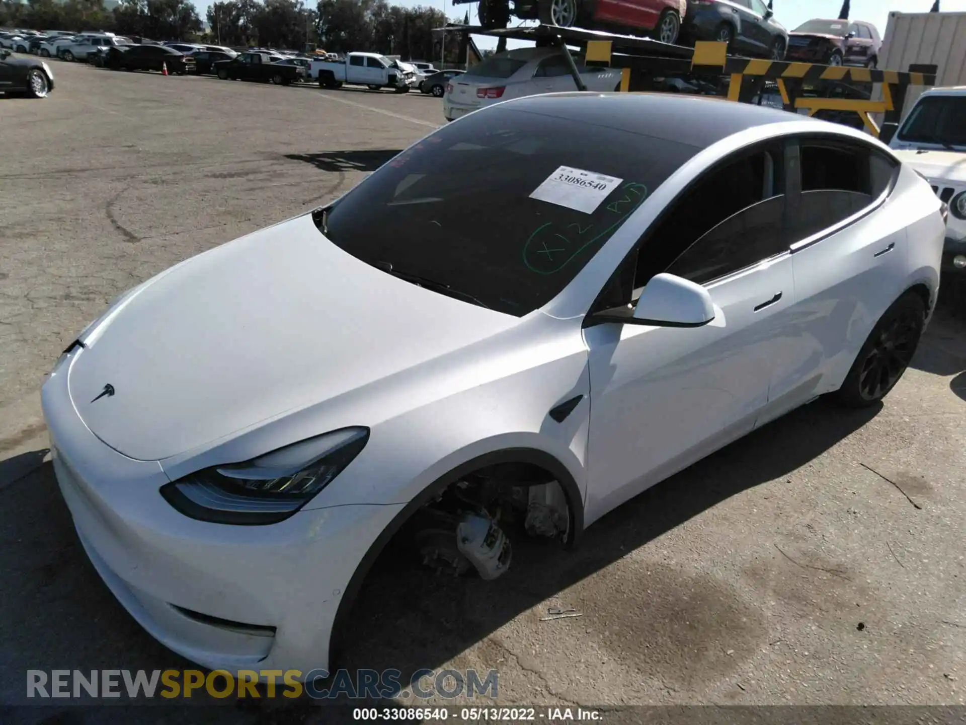 2 Photograph of a damaged car 5YJYGDEE5LF012872 TESLA MODEL Y 2020