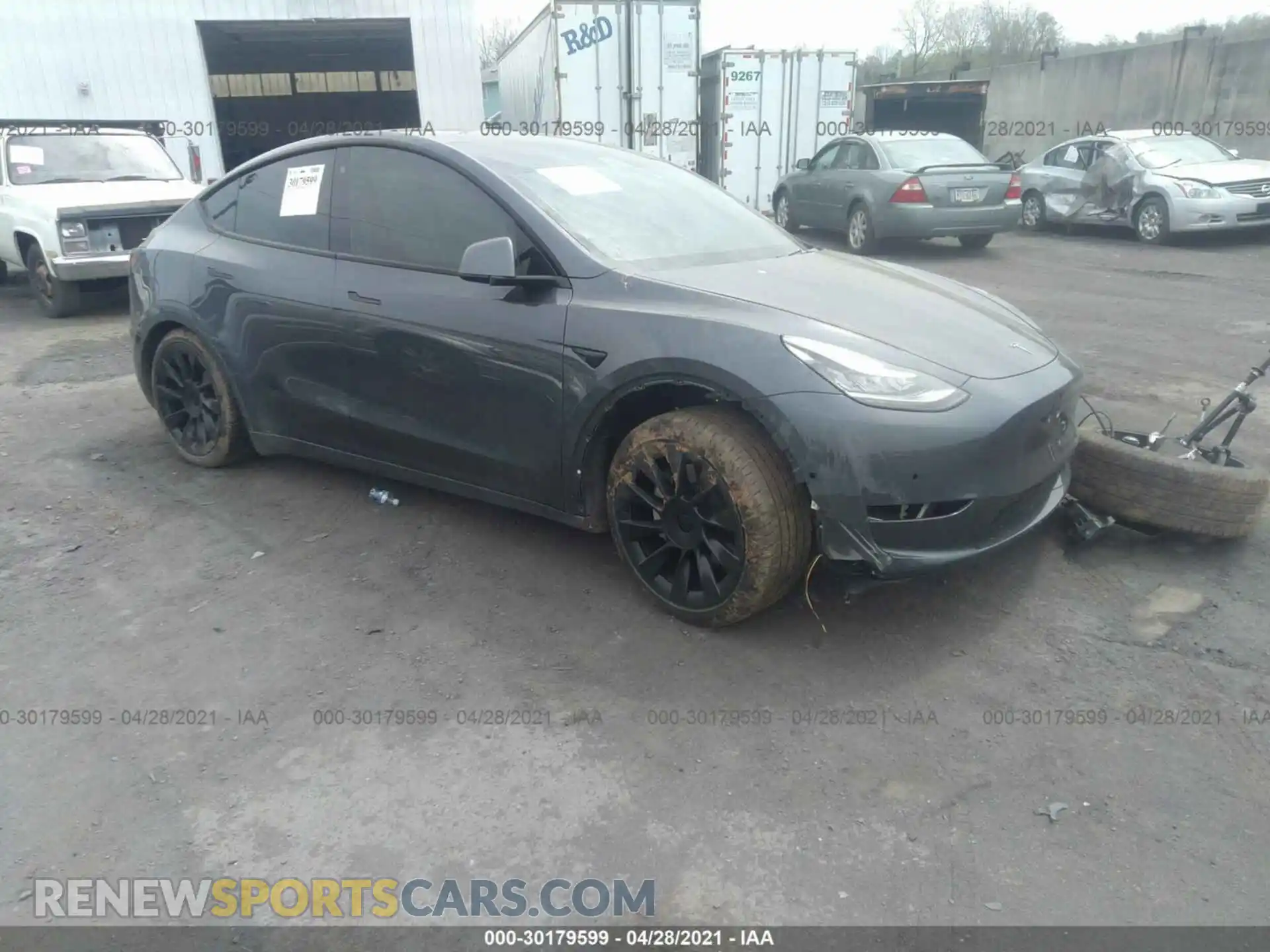 1 Photograph of a damaged car 5YJYGDEE5LF045385 TESLA MODEL Y 2020