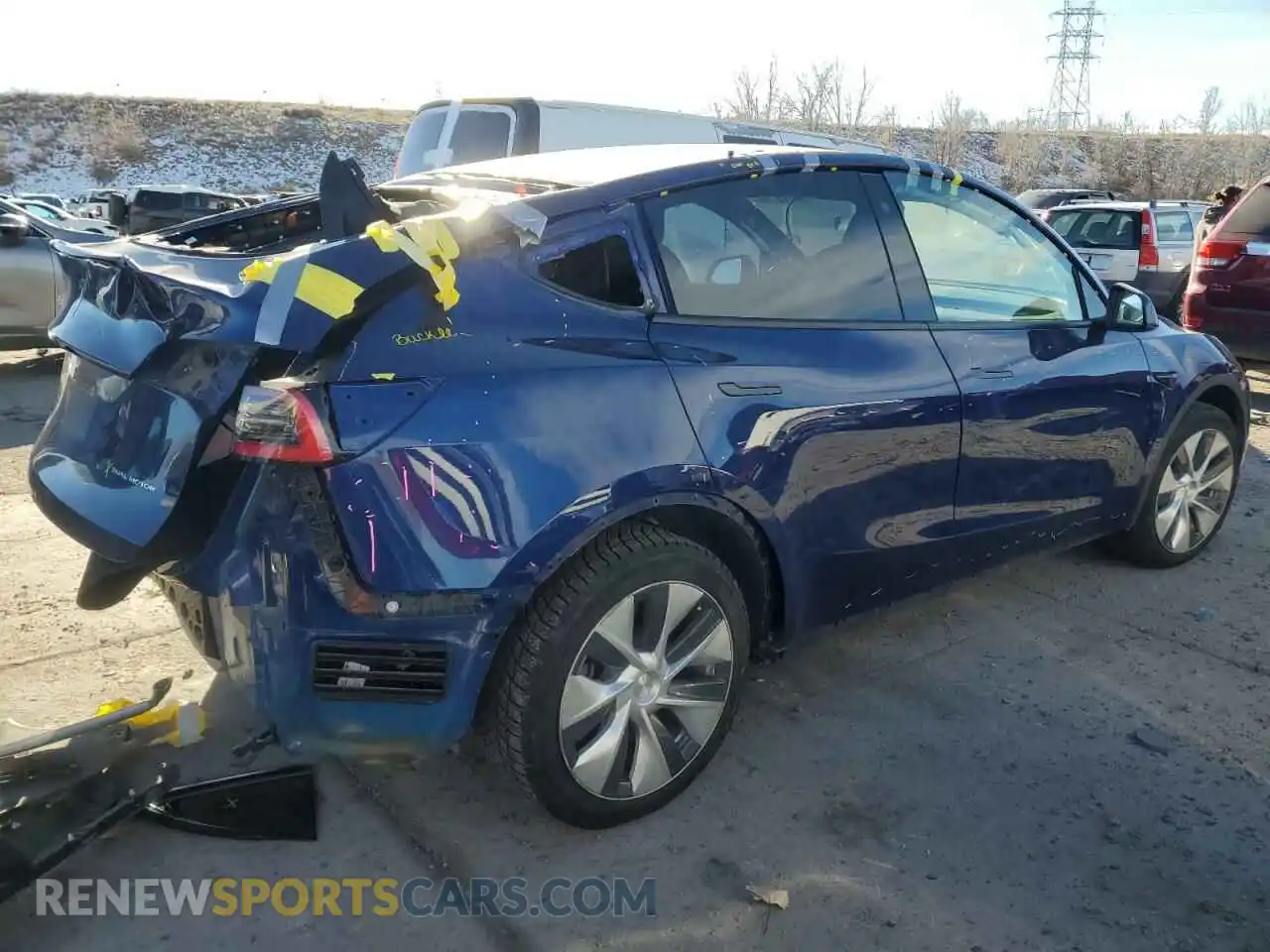 3 Photograph of a damaged car 5YJYGDEE5LF059142 TESLA MODEL Y 2020
