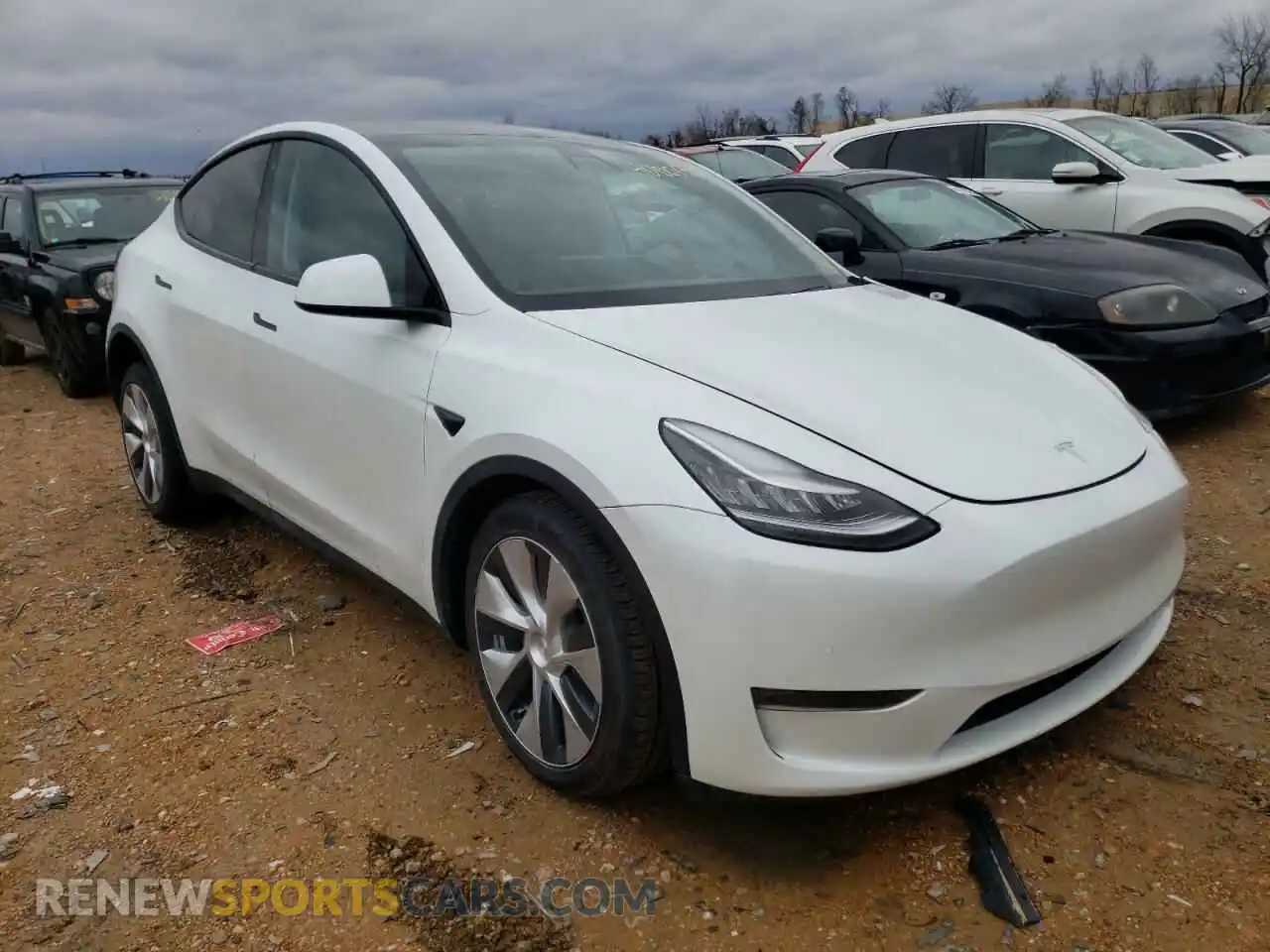 1 Photograph of a damaged car 5YJYGDEE6LF012492 TESLA MODEL Y 2020