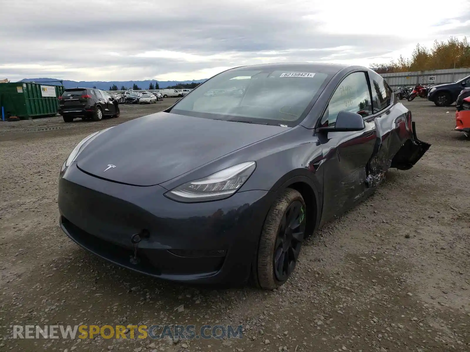 2 Photograph of a damaged car 5YJYGDEE6LF029308 TESLA MODEL Y 2020
