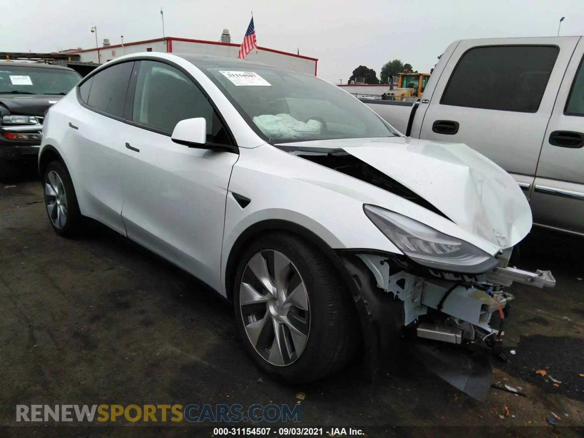 1 Photograph of a damaged car 5YJYGDEE6LF057870 TESLA MODEL Y 2020