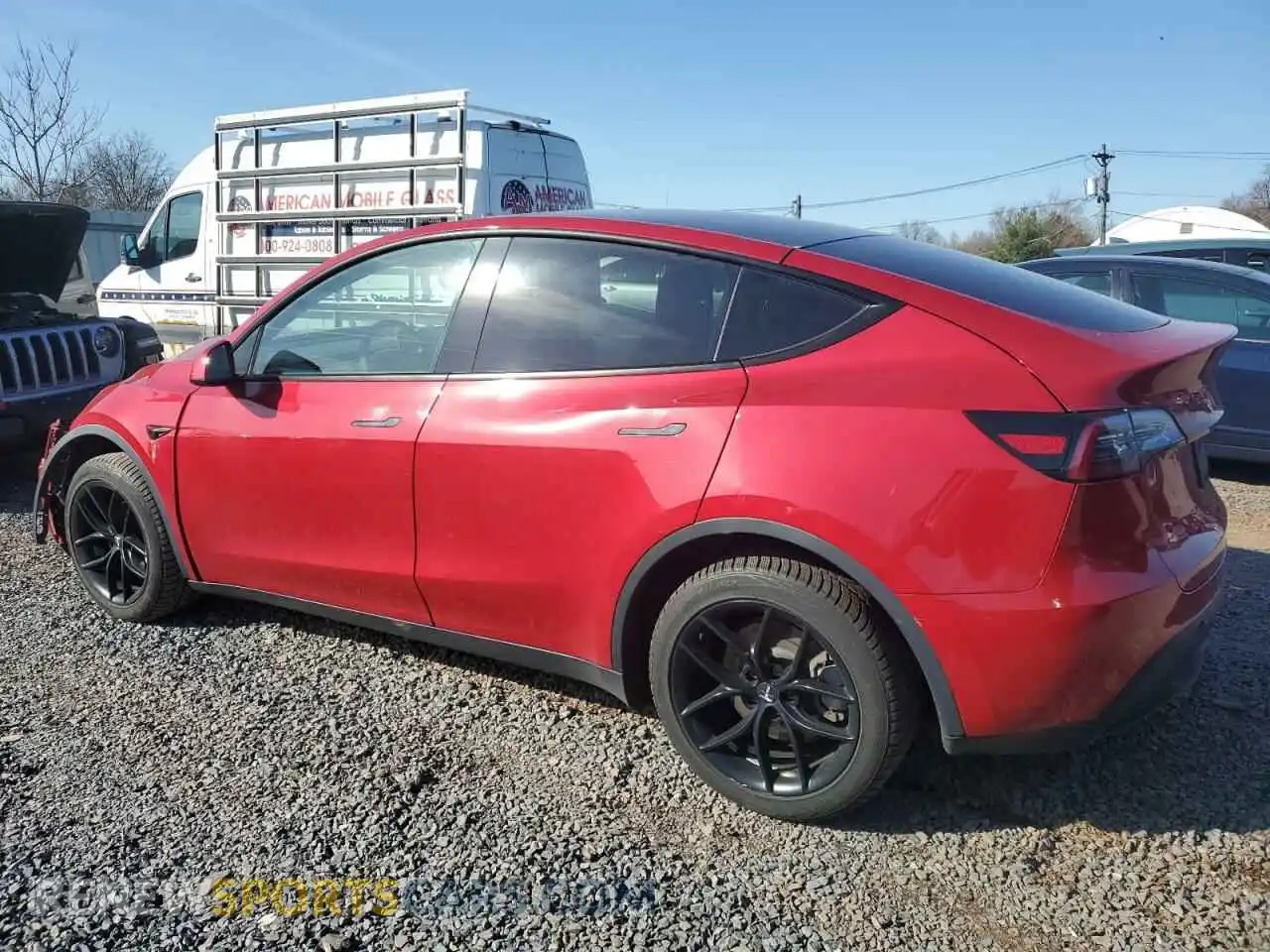 2 Photograph of a damaged car 5YJYGDEE7LF008743 TESLA MODEL Y 2020
