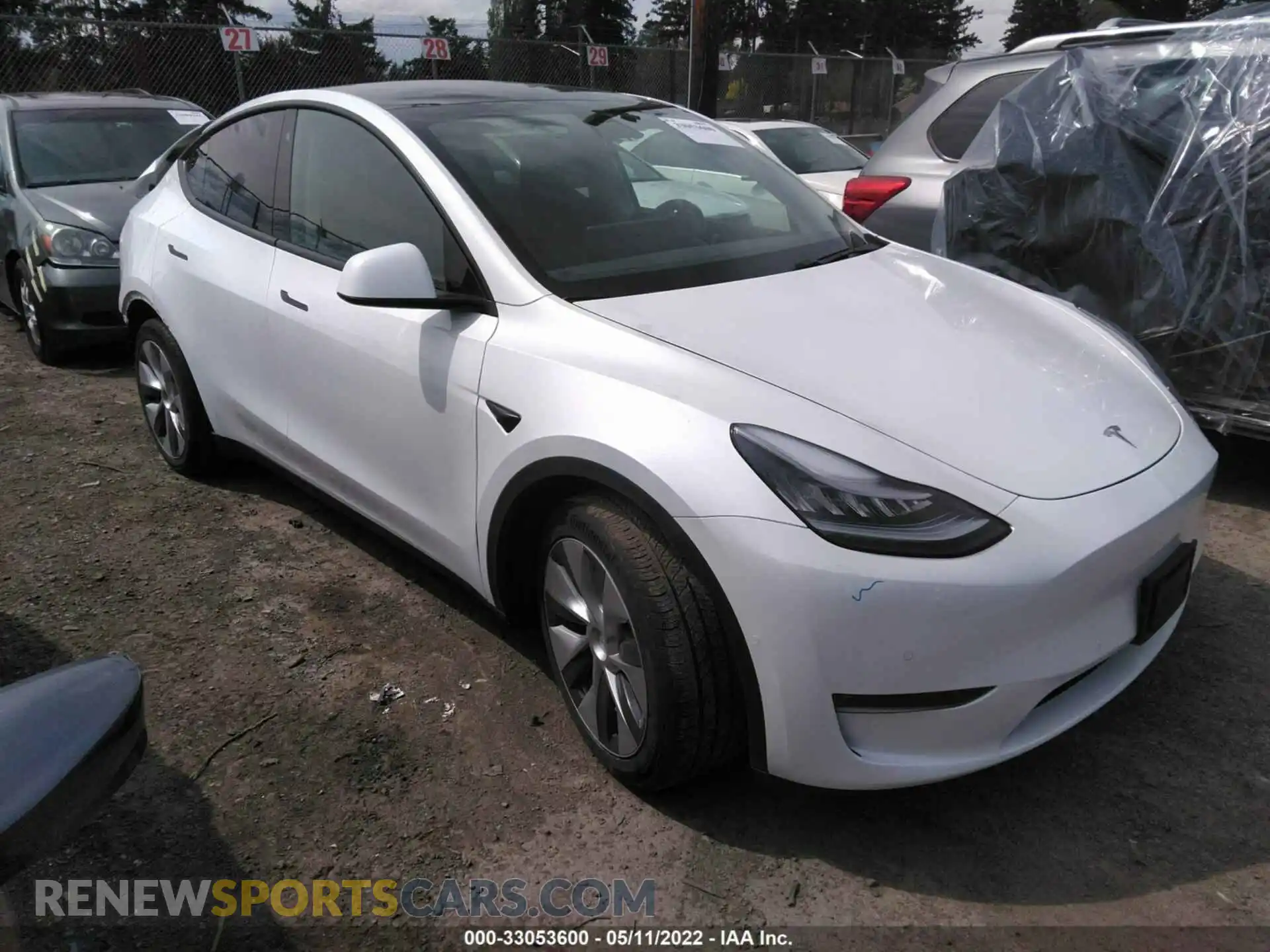 1 Photograph of a damaged car 5YJYGDEE7LF015160 TESLA MODEL Y 2020