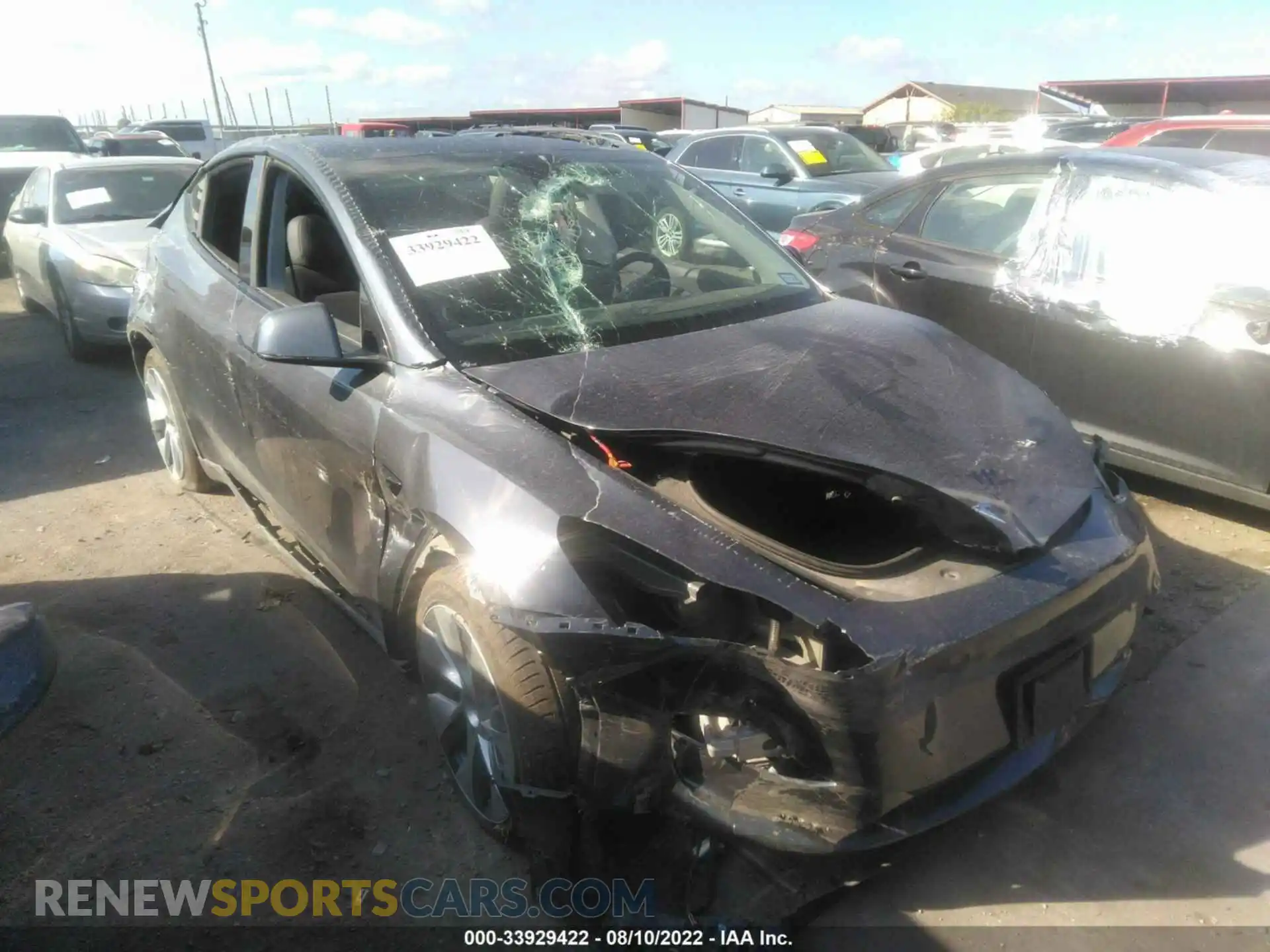 1 Photograph of a damaged car 5YJYGDEE7LF033884 TESLA MODEL Y 2020