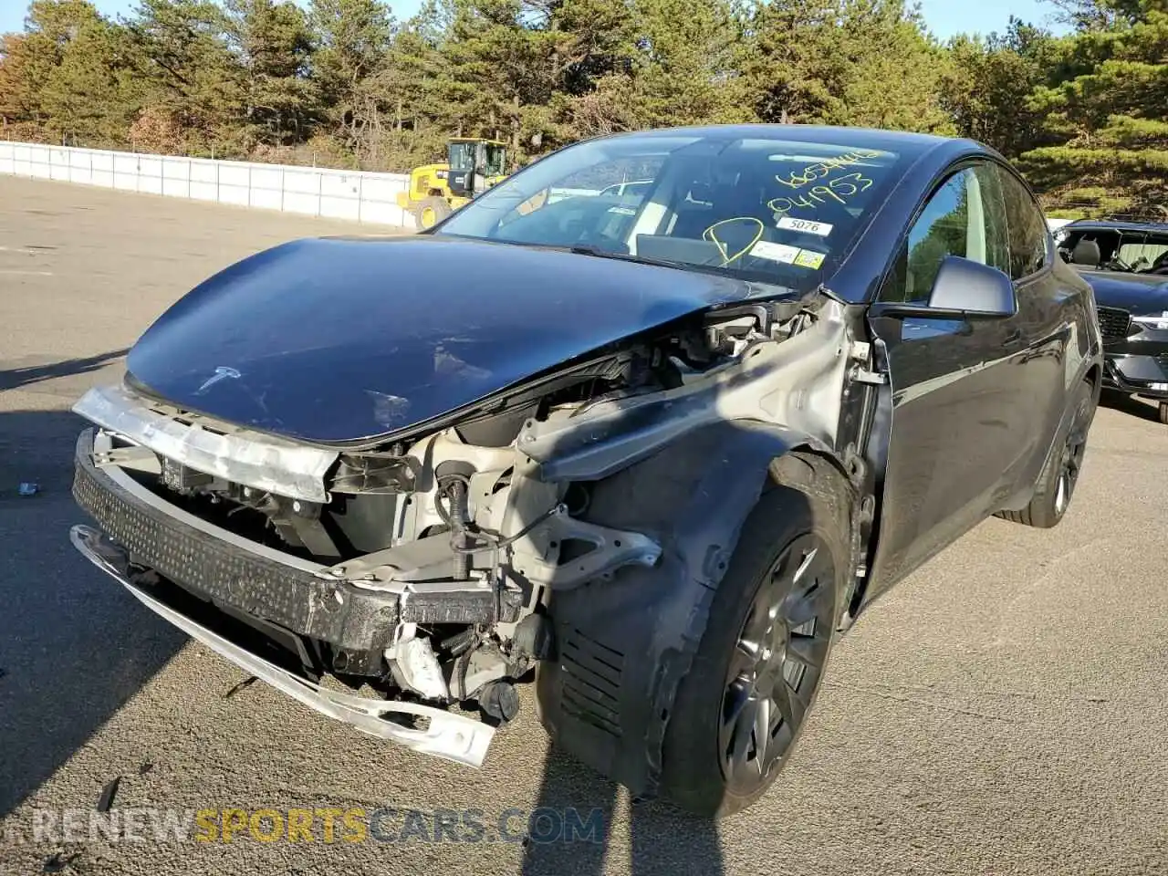 2 Photograph of a damaged car 5YJYGDEE7LF041953 TESLA MODEL Y 2020