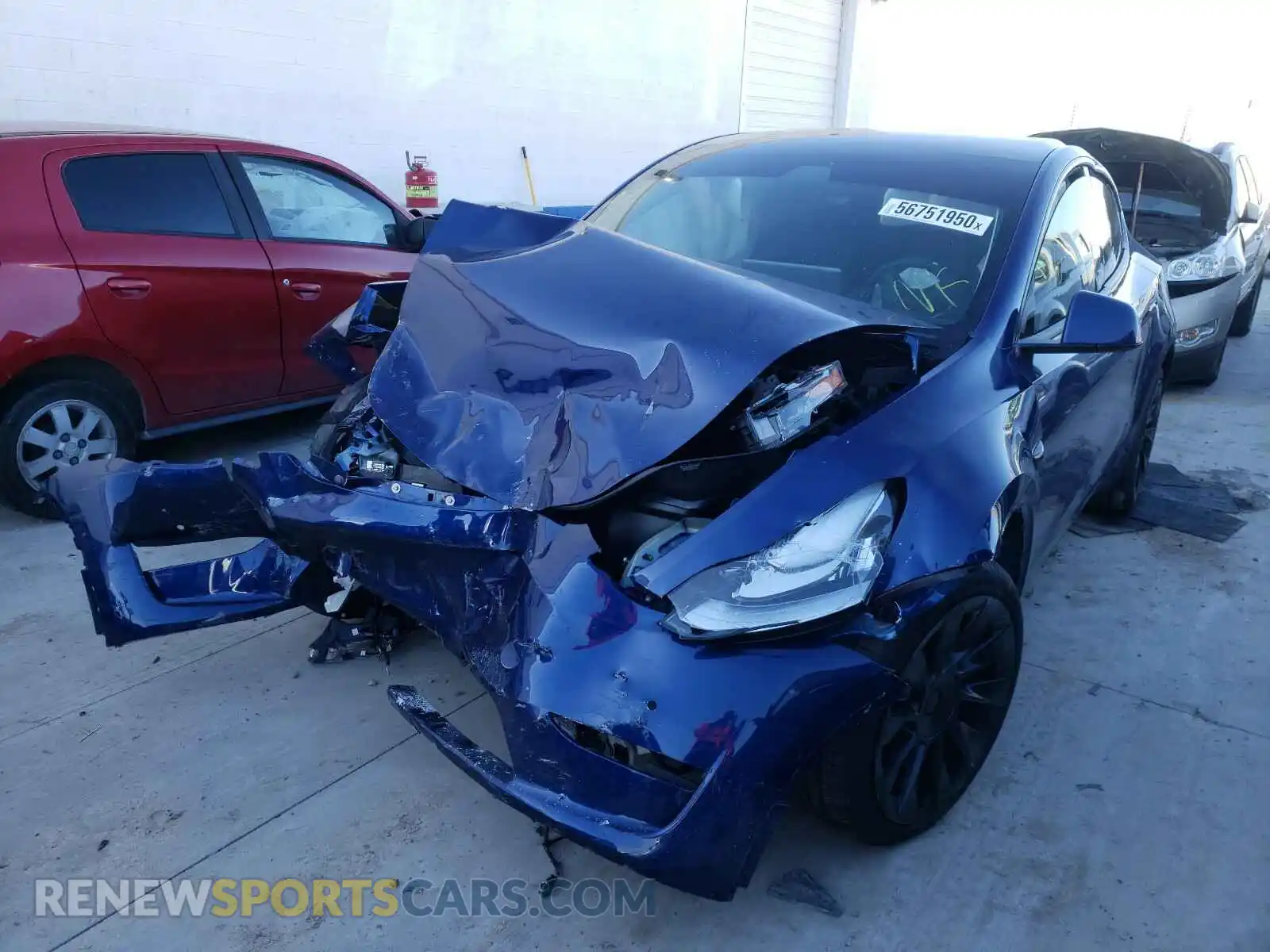 2 Photograph of a damaged car 5YJYGDEE7LF046005 TESLA MODEL Y 2020