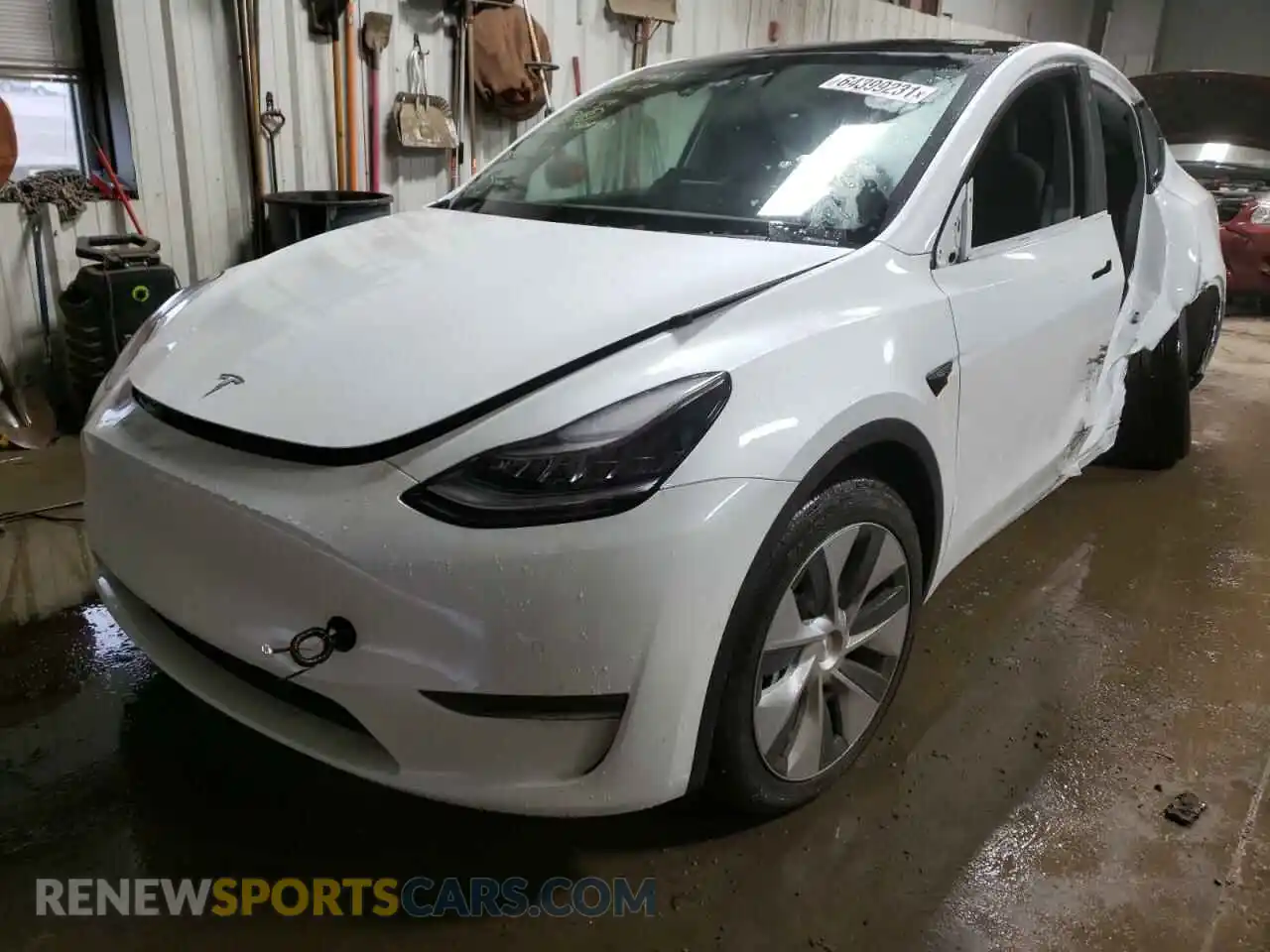 2 Photograph of a damaged car 5YJYGDEE7LF047199 TESLA MODEL Y 2020