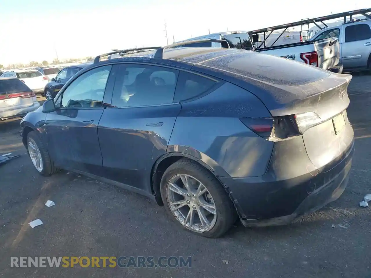 2 Photograph of a damaged car 5YJYGDEE7LF057635 TESLA MODEL Y 2020