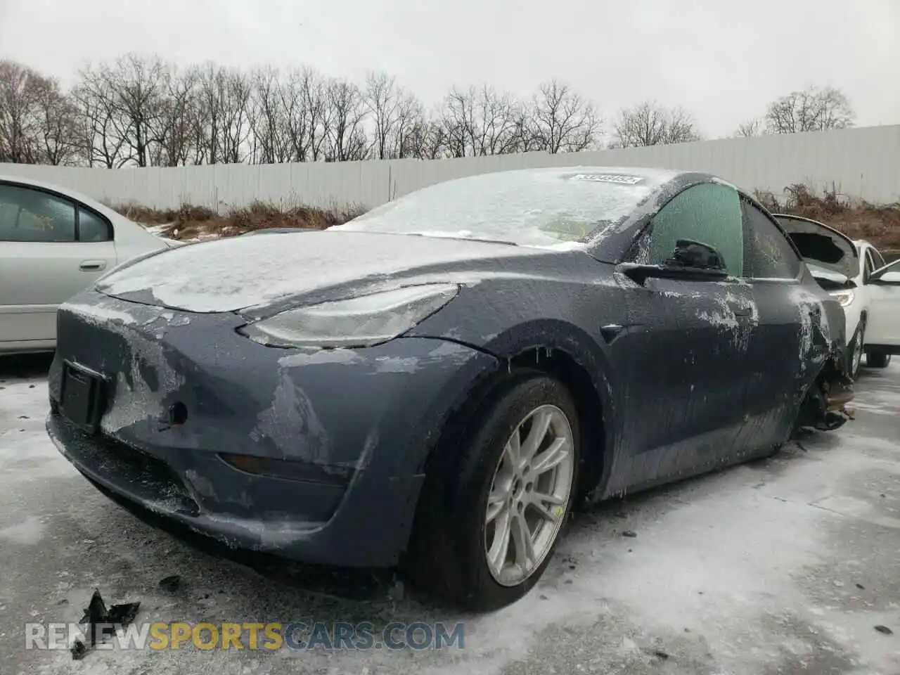 2 Photograph of a damaged car 5YJYGDEE8LF006550 TESLA MODEL Y 2020