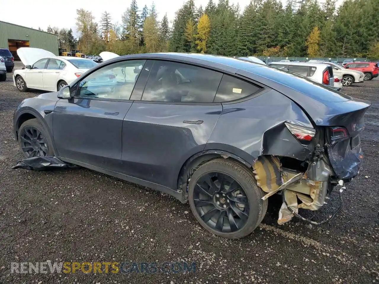 2 Photograph of a damaged car 5YJYGDEE8LF021937 TESLA MODEL Y 2020