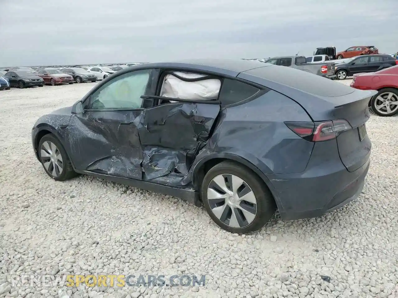 2 Photograph of a damaged car 5YJYGDEE8LF025163 TESLA MODEL Y 2020