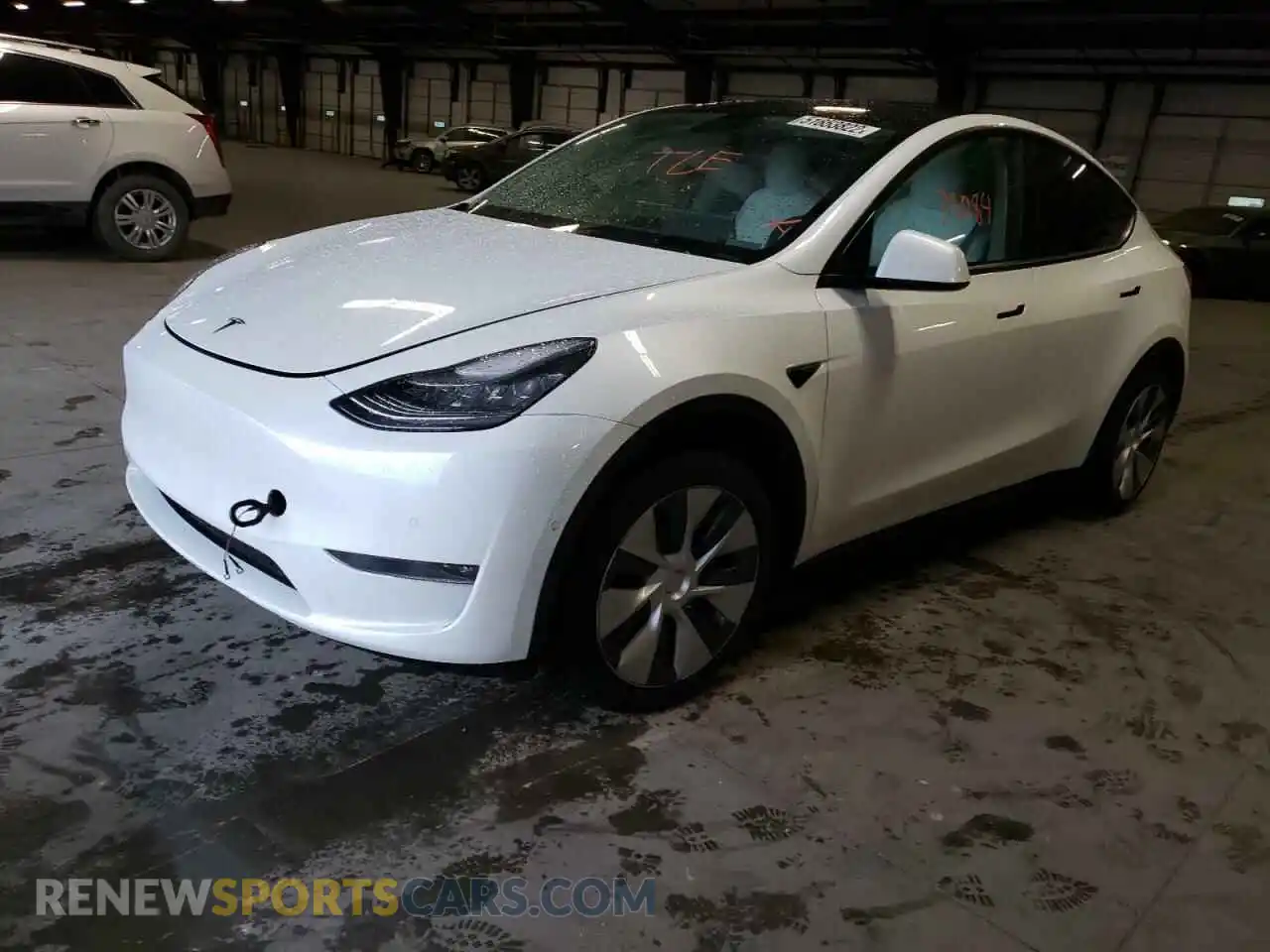 2 Photograph of a damaged car 5YJYGDEE9LF044840 TESLA MODEL Y 2020
